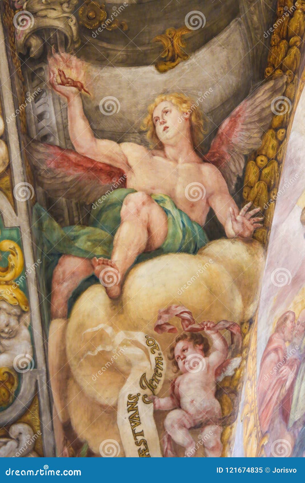 天使壁画在圣尼古拉斯 巴伦西亚教会里库存图片 图片包括有天使壁画在圣尼古拉斯 巴伦西亚教会里