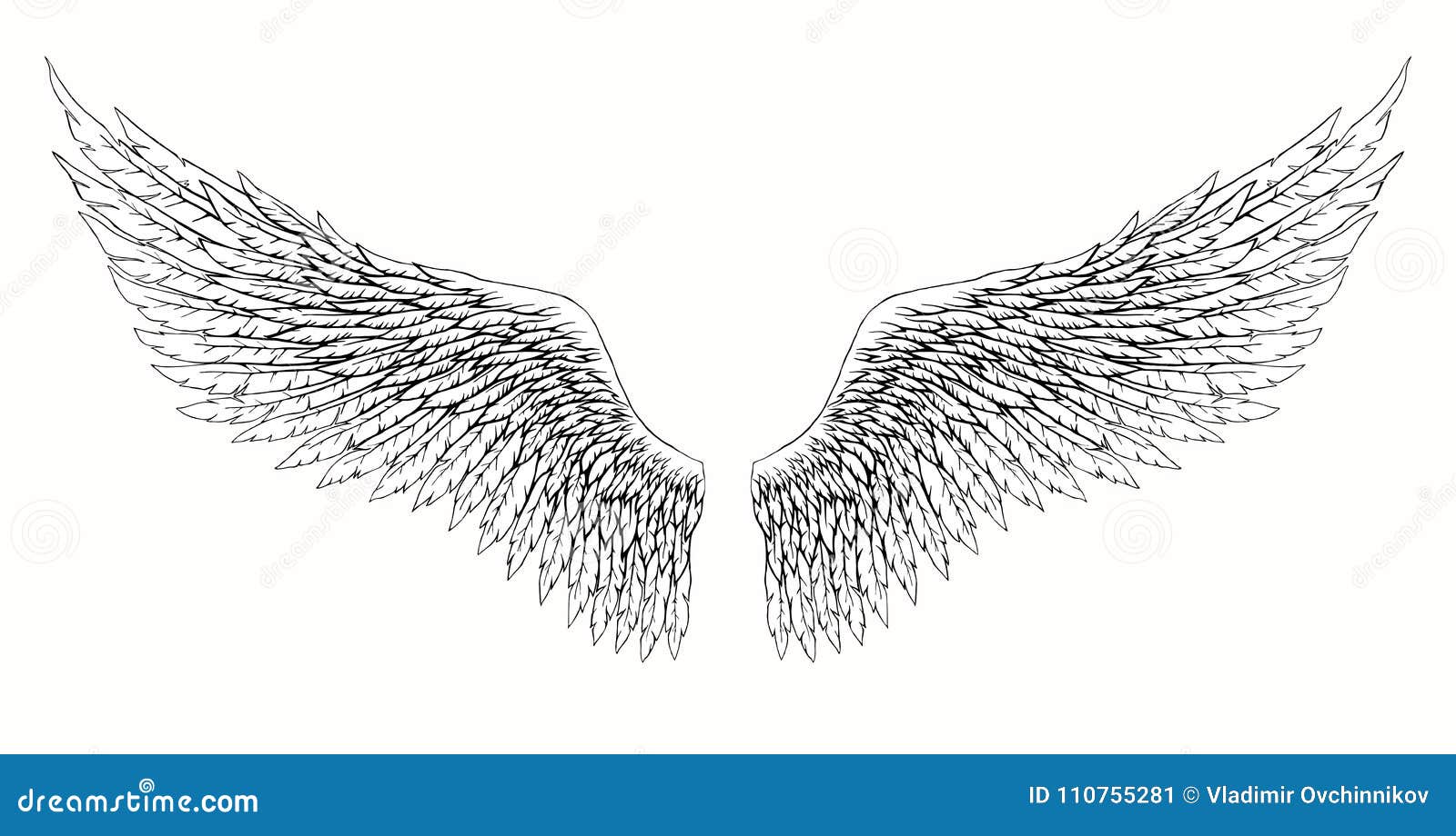 天使翼向量例证 插画包括有天堂 纯度 敌意 六翼天使 例证 形状 没人 无罪 双翼飞机