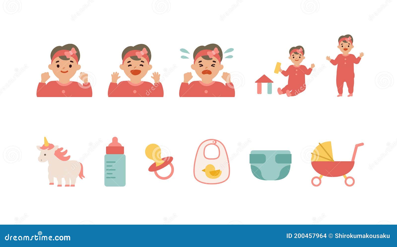 Asian Baby Crawling Illustrations Vectors Asian Baby Crawling Illustrations Vectors