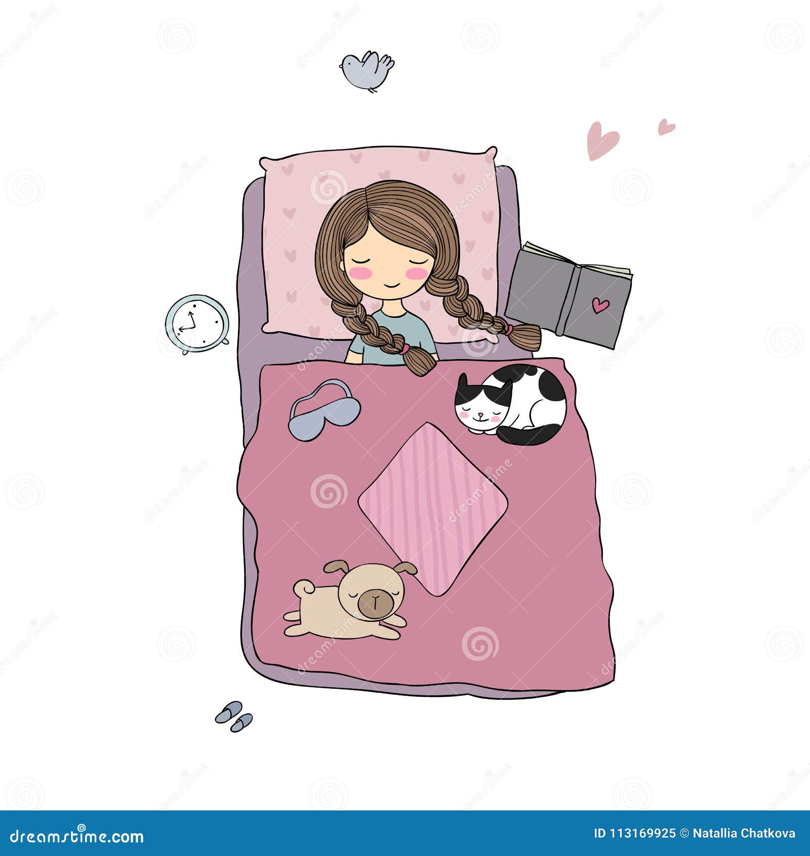 女孩 猫和狗在床上睡觉晚上好向量例证 插画包括有小猫 混淆 位于 户内 是的 生活方式 女孩 猫和狗在床上睡觉晚上好向量例证 插画包括有小猫 混淆 位于 户内 是的 生活方式