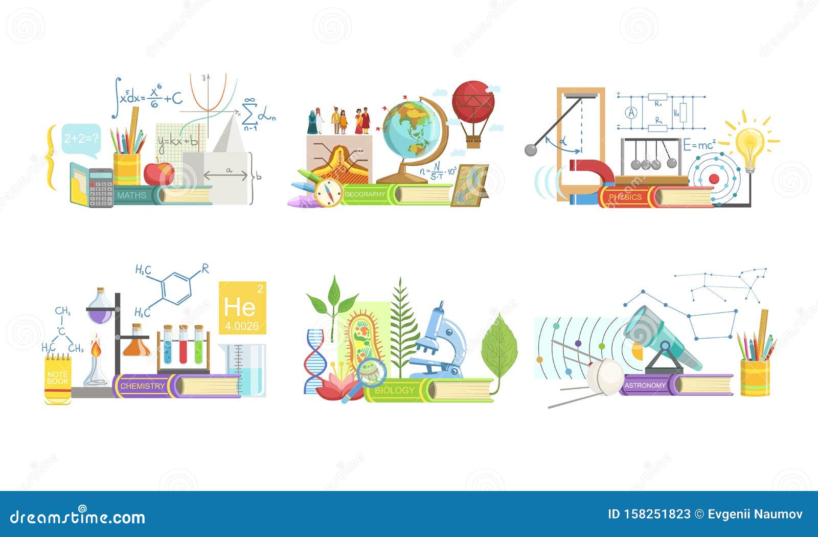 学校课程集 数学 地理 物理 化学 生物 天文学 矢量图向量例证 插画包括有 学校课程集 数学 地理 物理 化学 生物 天文学 矢量图向量例证 插画包括有