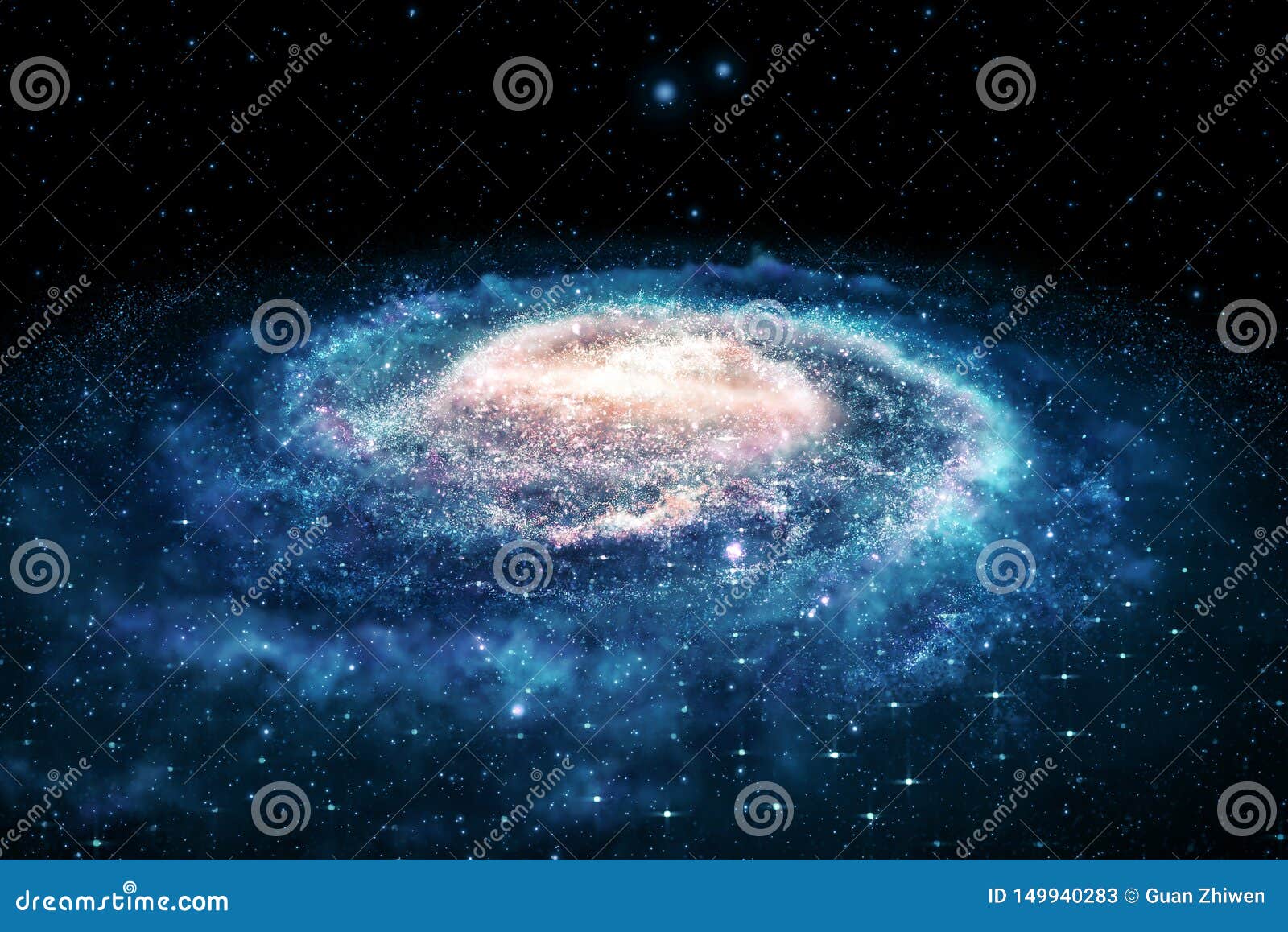 宇宙宇宙恒星云和星系库存例证 插画包括有云彩 外面 宇宙 神秘 星系 魔术 空间 望远镜