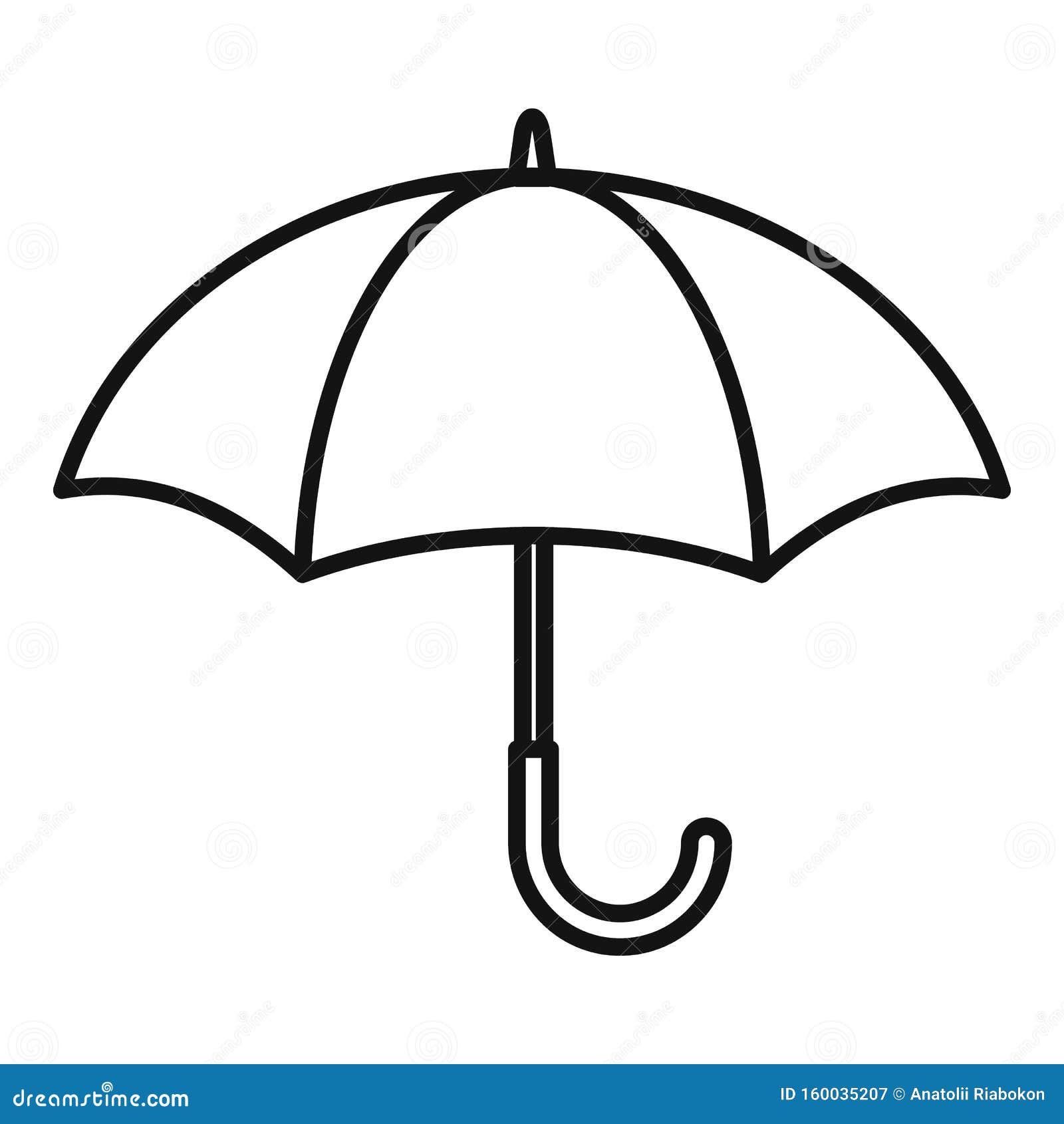 小雨伞图标 轮廓样式向量例证 插画包括有