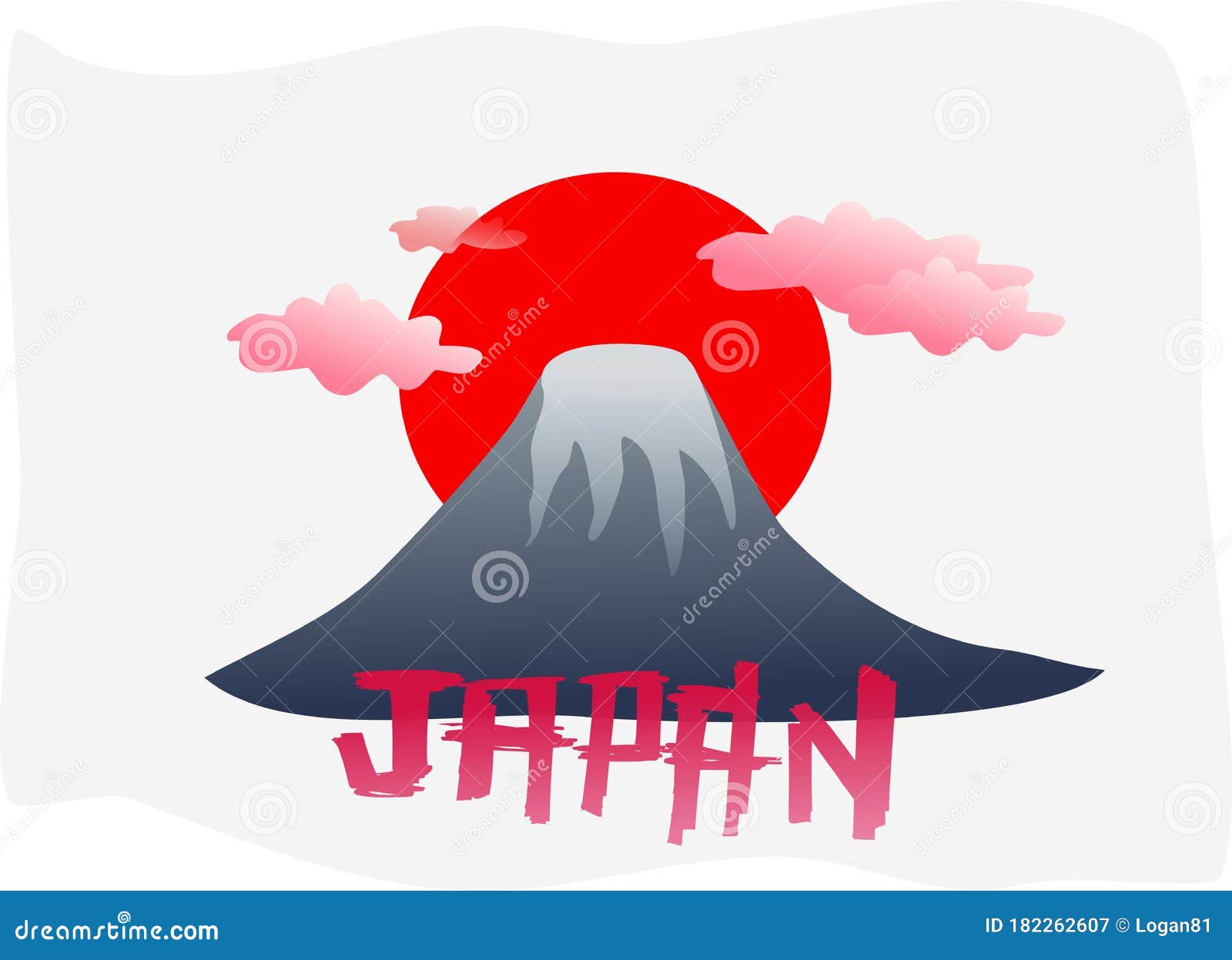 带日本国旗的富士山向量例证 插画包括有可笑 圣洁 横向 行程 山脉 晒裂 日本 图标 带日本国旗的富士山向量例证 插画包括有可笑 圣洁 横向 行程 山脉 晒裂 日本 图标