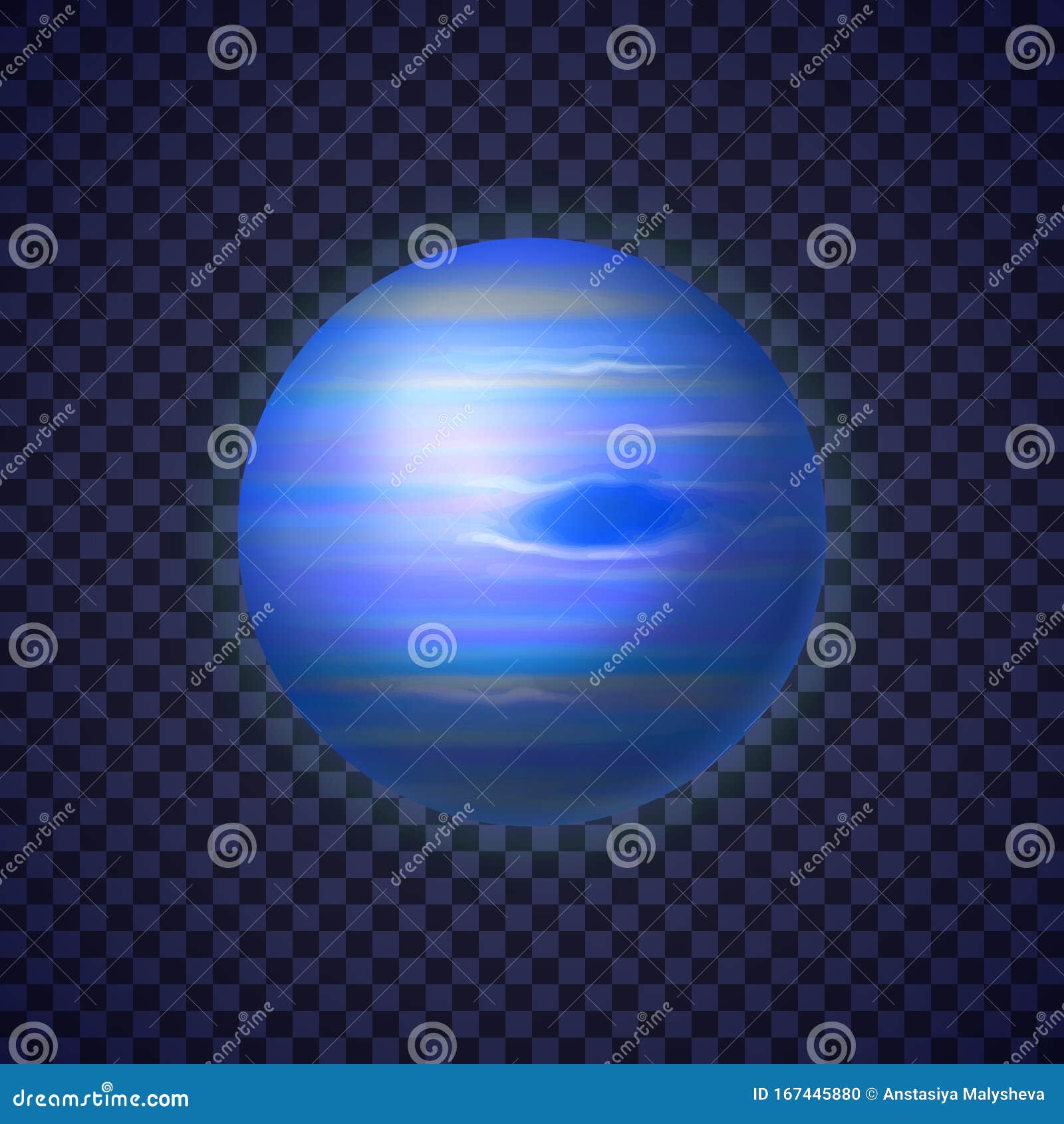 带有气环的海王星图向量例证 插画包括有宇宙 乳状 深深 研究 小说 第八 蓝色 海王星