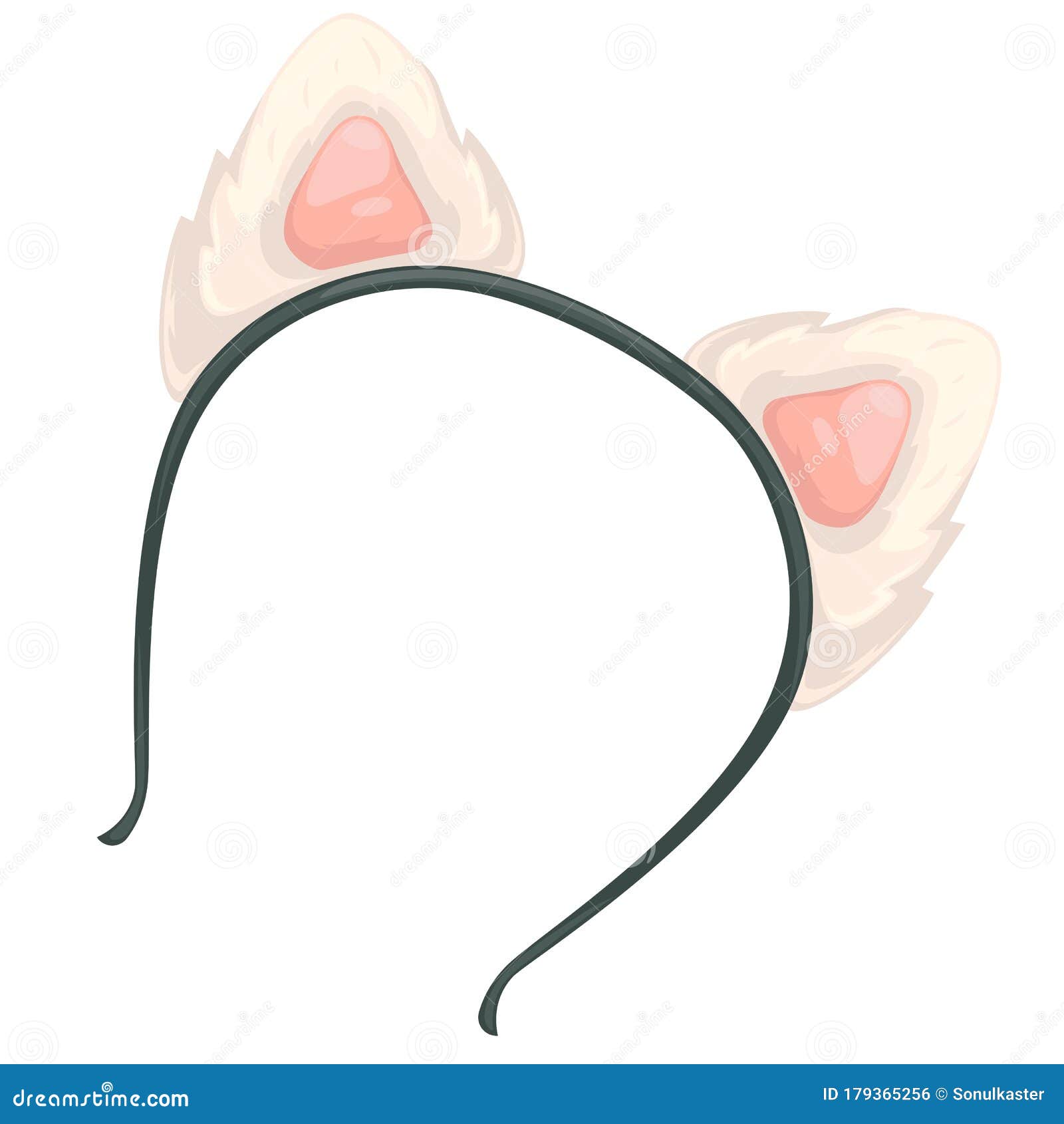 带猫耳 头发配饰或服饰的头带向量例证 插画包括有带猫耳 头发配饰或服饰的头带