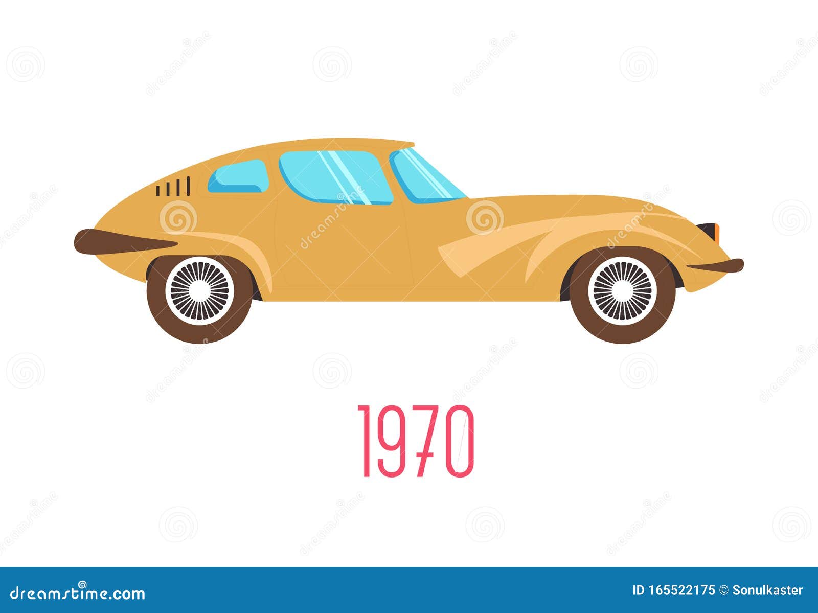 70年代的肌肉车 70年代的复古运动车向量例证 插画包括有70年代的肌肉车 70年代的复古运动车