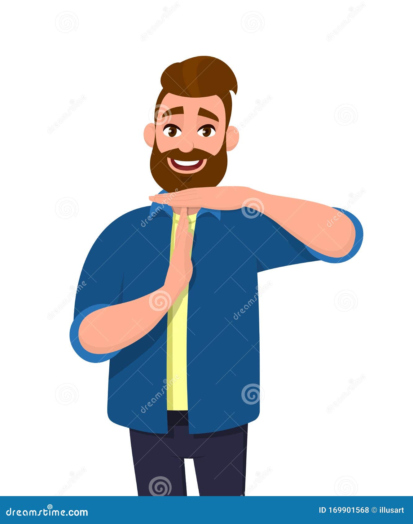 年轻蓄须男子摆脱手势画像用手制作停牌标志的时髦人物男性角色设计向量例证 插画包括有有吸引力的 生意人 年轻蓄须男子摆脱手势画像用手制作停牌标志的时髦人物男性角色设计向量例证 插画包括有有吸引力的 生意人