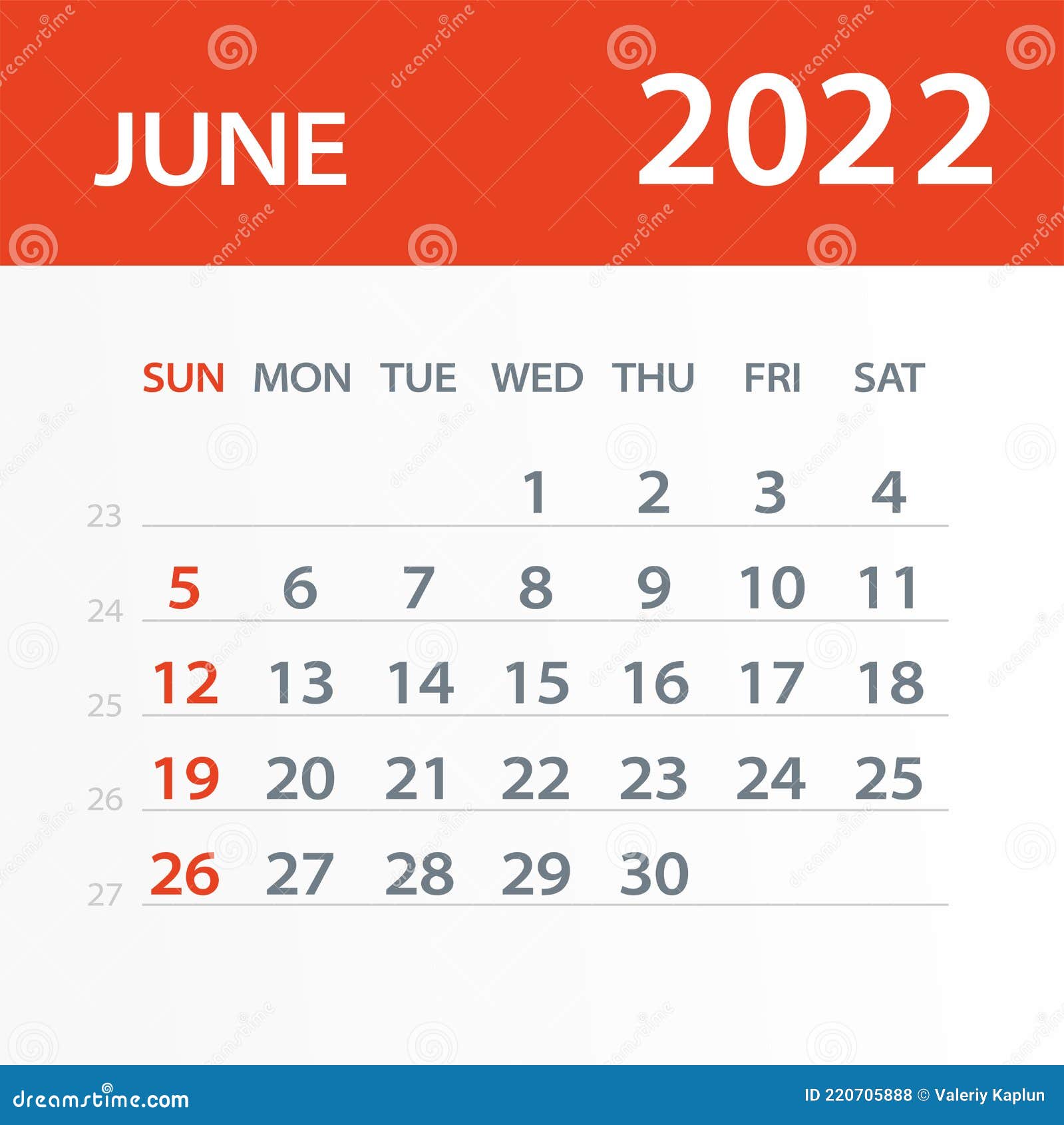 22年6月日历叶矢量图插图向量例证 插画包括有编号 背包徒步旅行者 日志 月度 附注