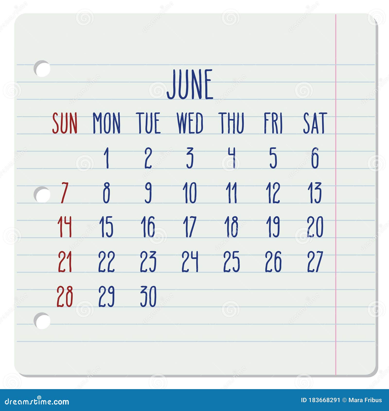 年6月笔记本月页日历向量例证 插画包括有页面 数据 月份 空白 填充 附注 组织者 年6月笔记本月页日历向量例证 插画包括有页面 数据 月份 空白 填充 附注 组织者