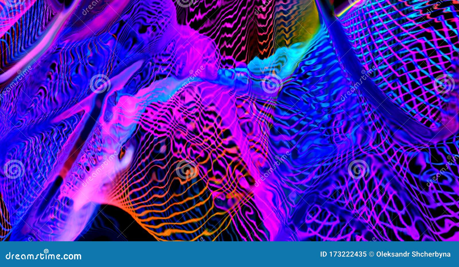 彩色霓虹纹全息箔 波纹壁纸 流体波纹 液态金属表面 深奥的光晕光谱库存图片 图片包括有全息照相 安卡拉