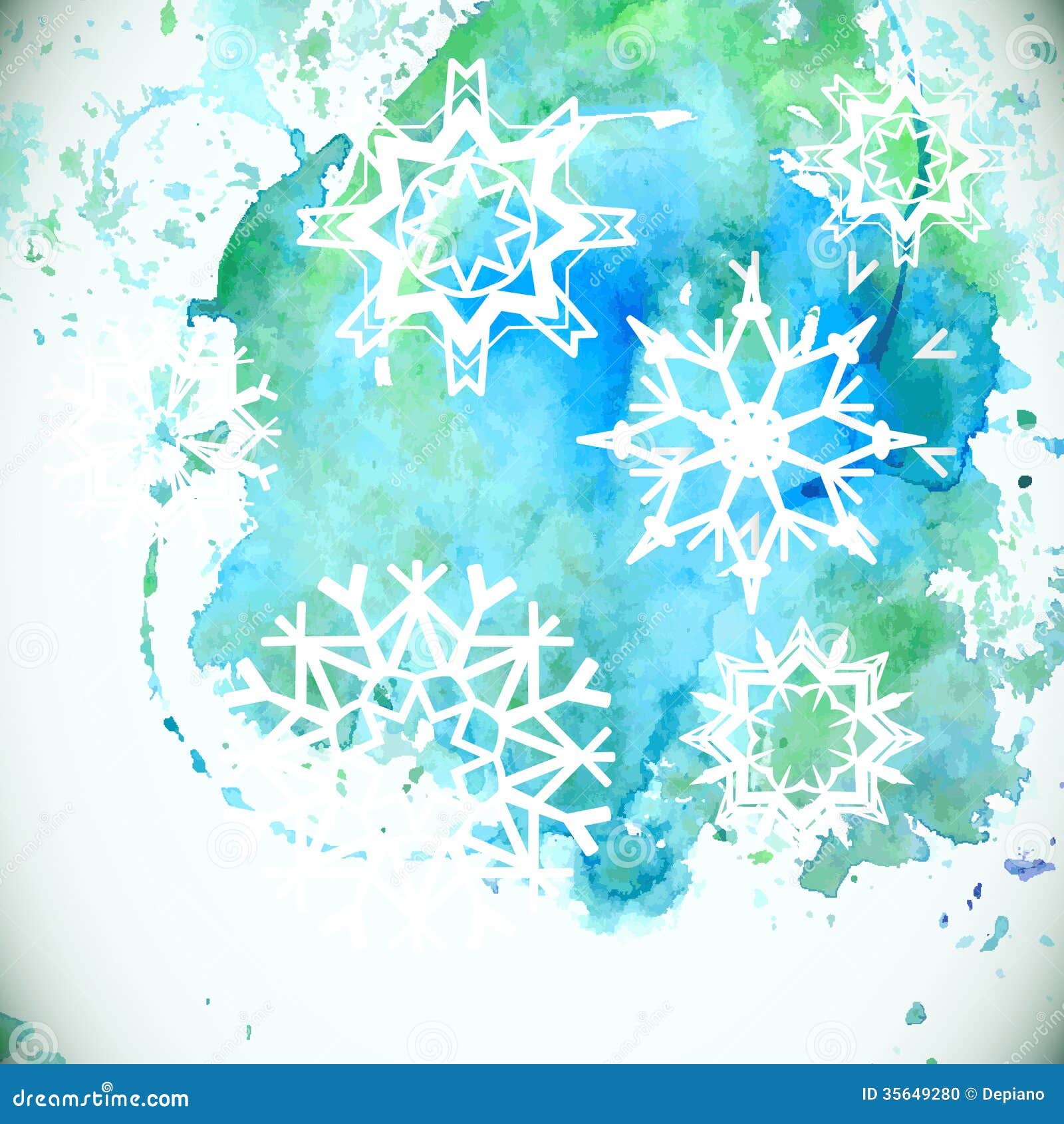 水彩雪花背景向量例证 插画包括有冻结 框架 要素 剥落 设计 绘画 雪花 装饰 蓝色 水彩雪花背景向量例证 插画包括有冻结 框架 要素 剥落 设计 绘画 雪花 装饰 蓝色