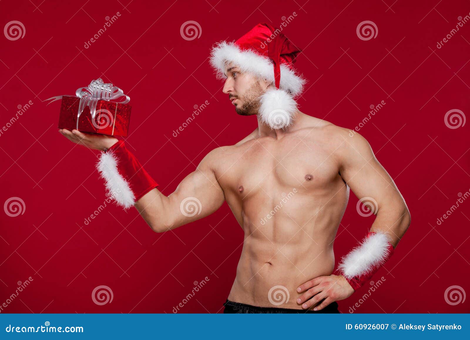 性感的圣诞老人有您的惊奇库存图片. 图片包括有破擦声, 诱饵, 男性, 克劳斯, 爱好健美者, 大使- 60926007
