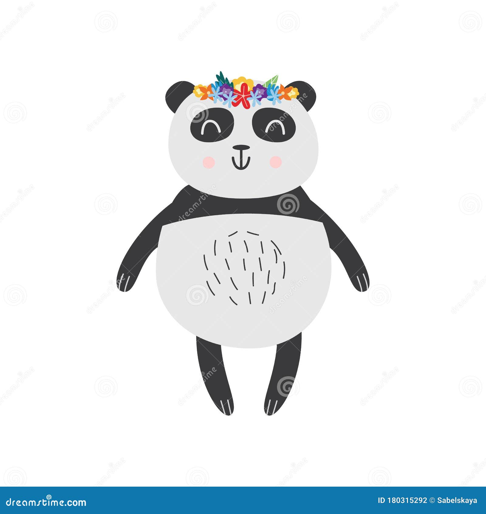 戴花冠的可爱熊猫闭着眼睛微笑向量例证 插画包括有字符 眼睛 子项 装饰 甜甜 打印 艺术 戴花冠的可爱熊猫闭着眼睛微笑向量例证 插画包括有字符 眼睛 子项 装饰 甜甜 打印 艺术