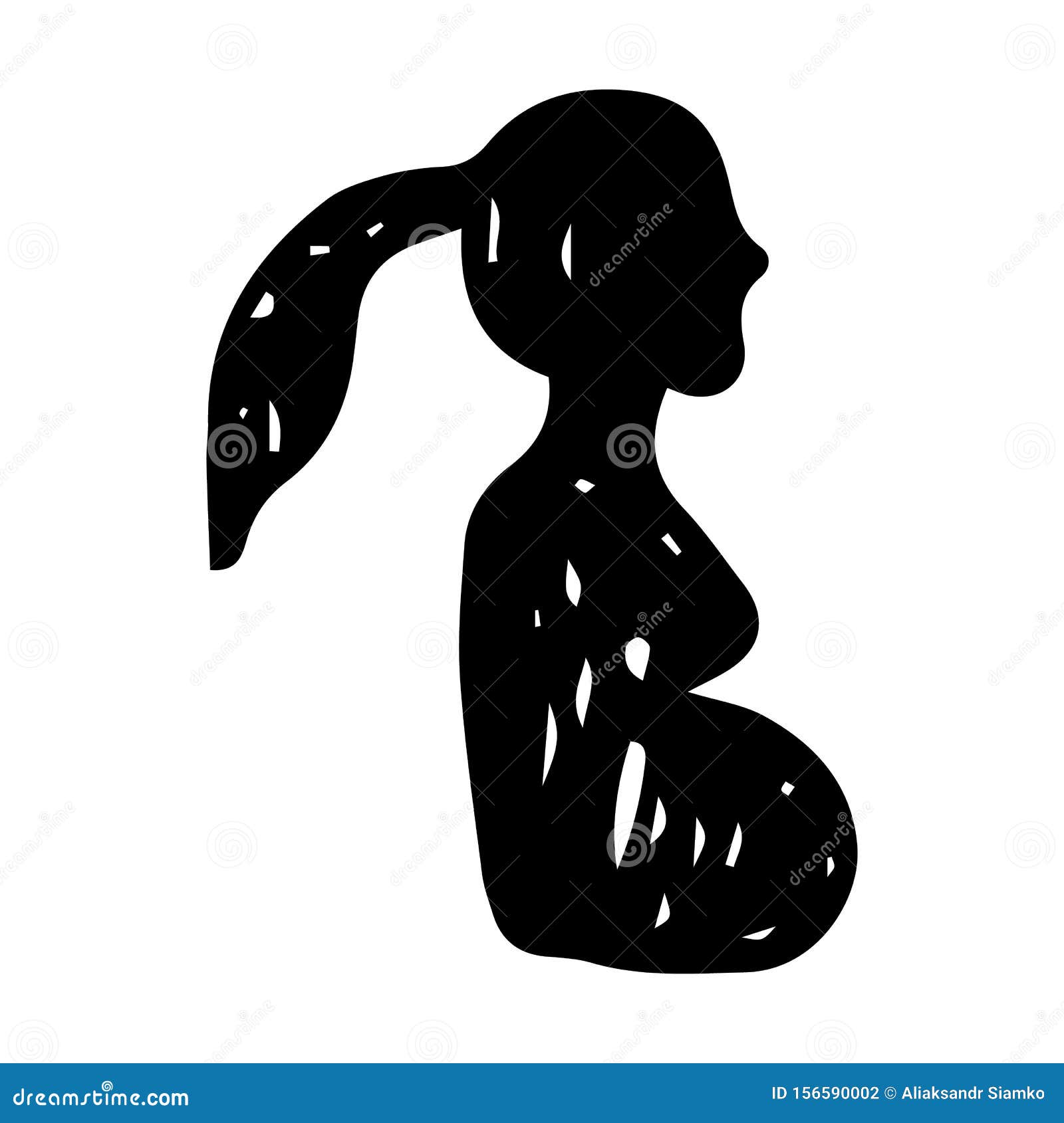 手拉的怀孕的乱画象r 标志标志装饰元素o R 向量例证 插画包括有手拉的怀孕的乱画象 装饰元素