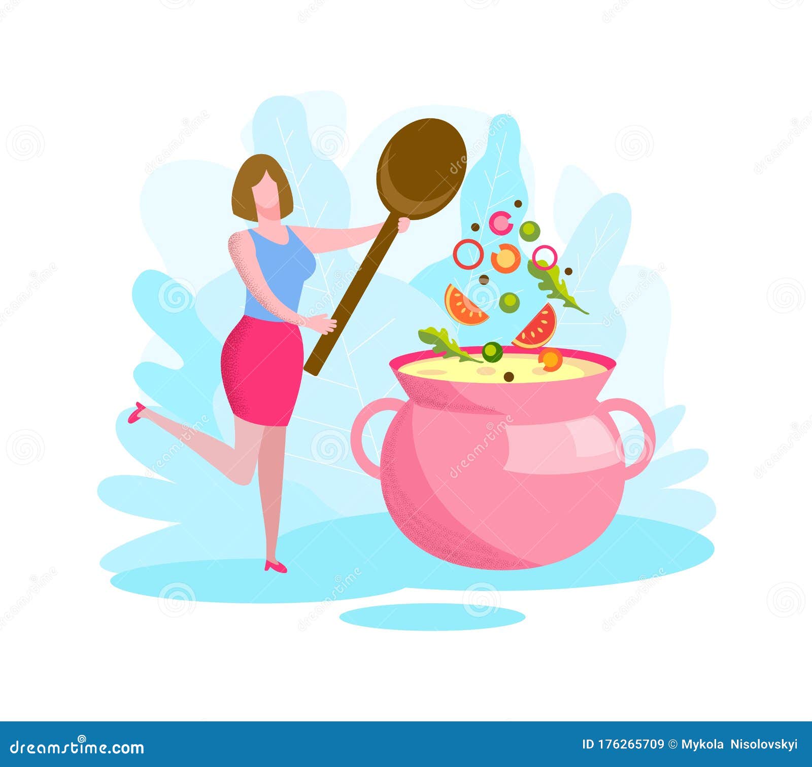 手拿勺子煮粉锅汤的女人向量例证 插画包括有饮食 人们 午餐 健康 本质 艺术 动画片 手拿勺子煮粉锅汤的女人向量例证 插画包括有饮食 人们 午餐 健康 本质 艺术 动画片