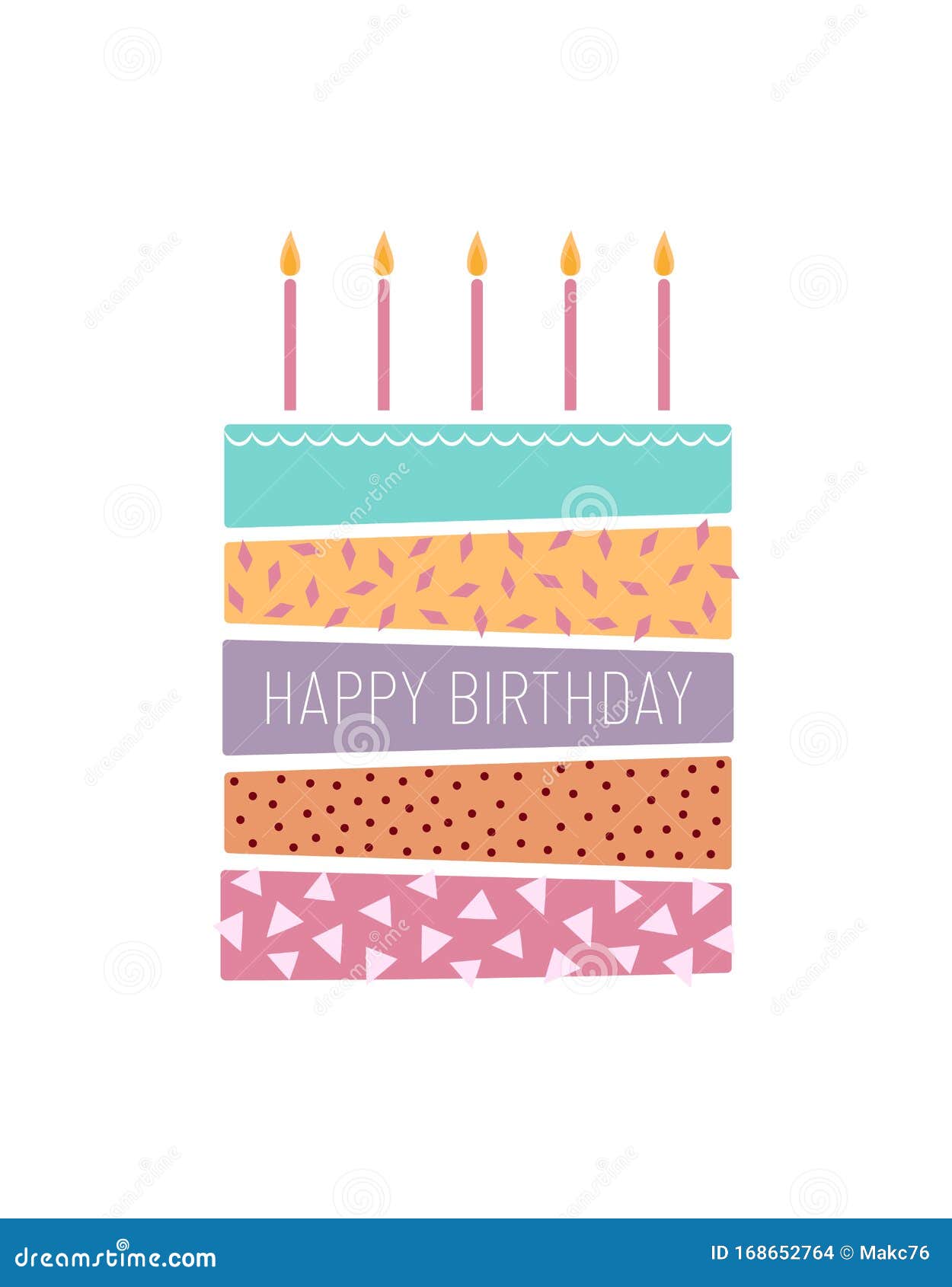 手绘蛋糕 生日快乐背景贺卡向量例证 插画包括有背包 愉快 现有量 钞票 模板 看板卡