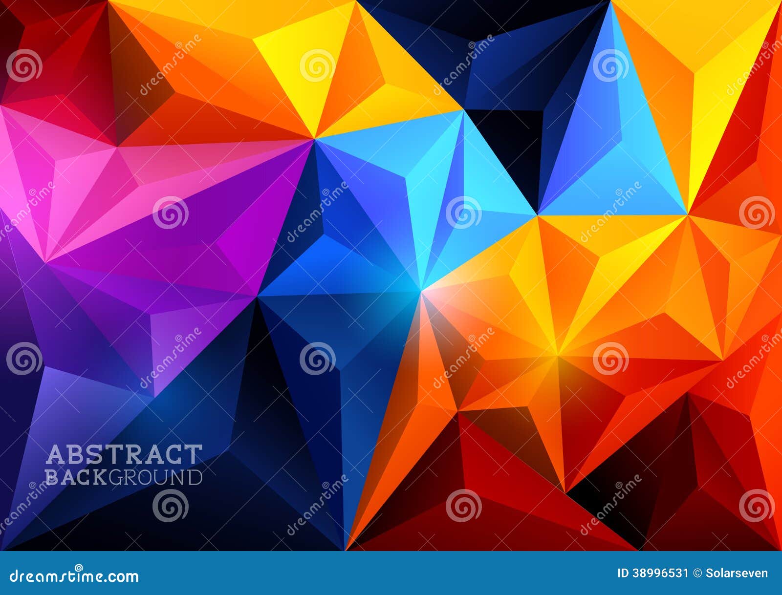 抽象三角背景向量例证 插画包括有五颜六色 粉红色 黄色 模式 图象 纹理 形状 装饰