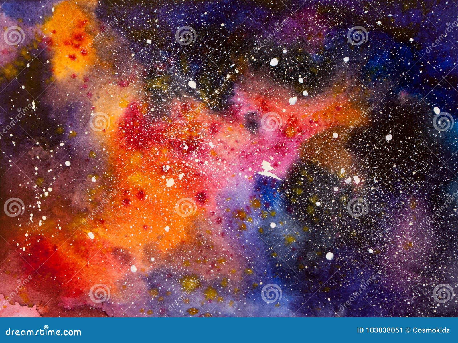 抽象水彩外层空间有星背景库存例证 插画包括有 抽象水彩外层空间有星背景库存例证 插画包括有