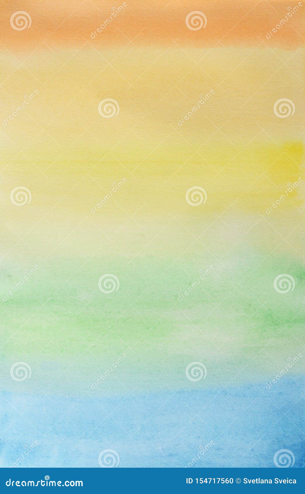 抽象条纹彩虹水彩背景多色水彩色壁纸黄色 橙色 绿色 浅蓝色 蓝色
