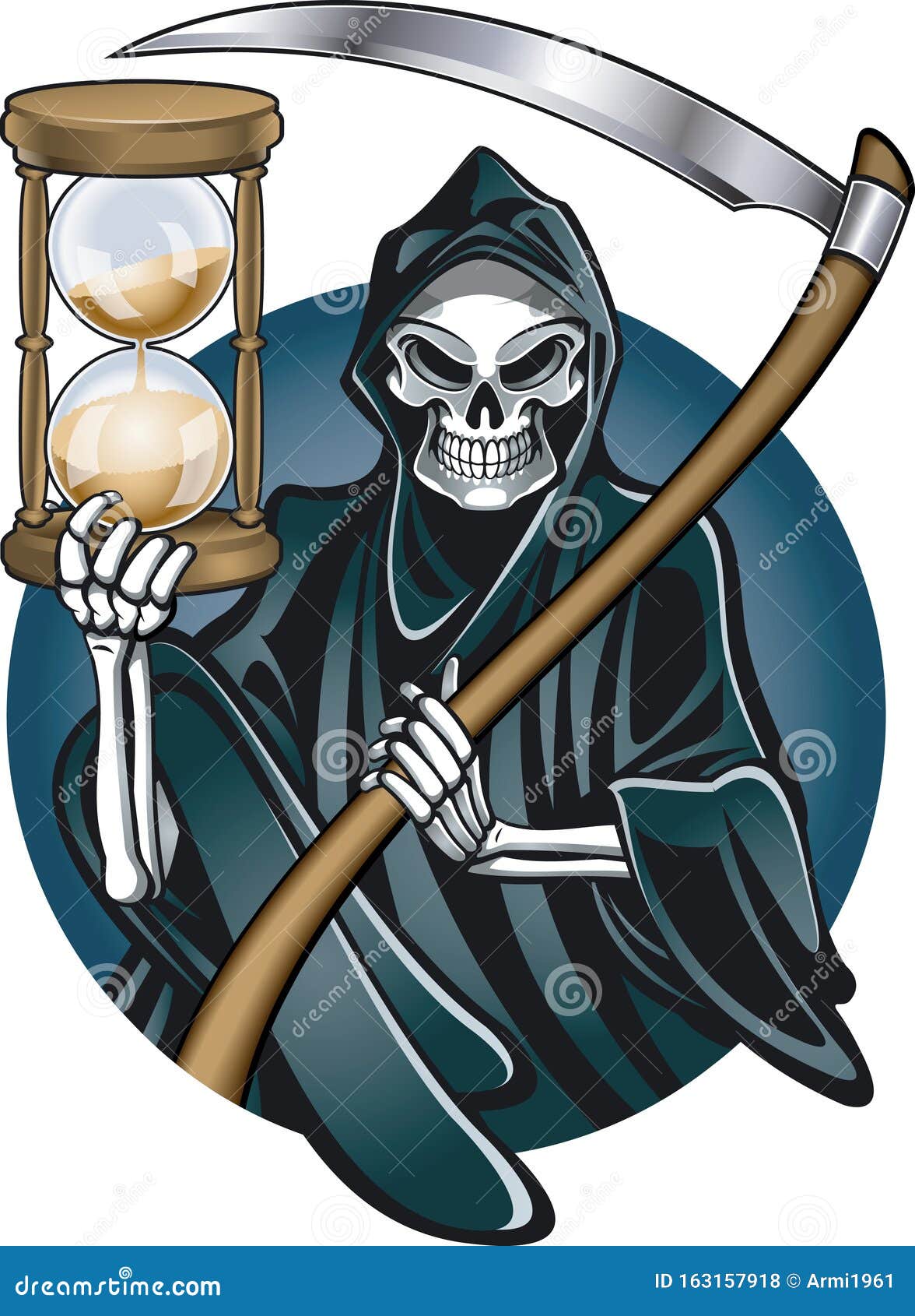 拿着镰刀和沙漏的死神向量例证 插画包括有杀害 万圣节 动画片 死亡 查出 坟墓 设计 拿着镰刀和沙漏的死神向量例证 插画包括有杀害 万圣节 动画片 死亡 查出 坟墓 设计