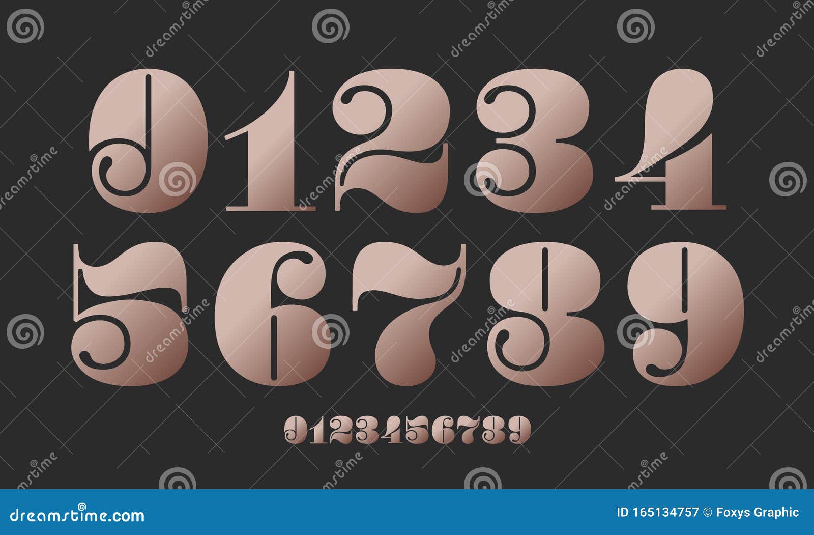 数字字体古典法文didot体系中的数字字体向量例证 插画包括有线路 几何 海报 装饰 杂志