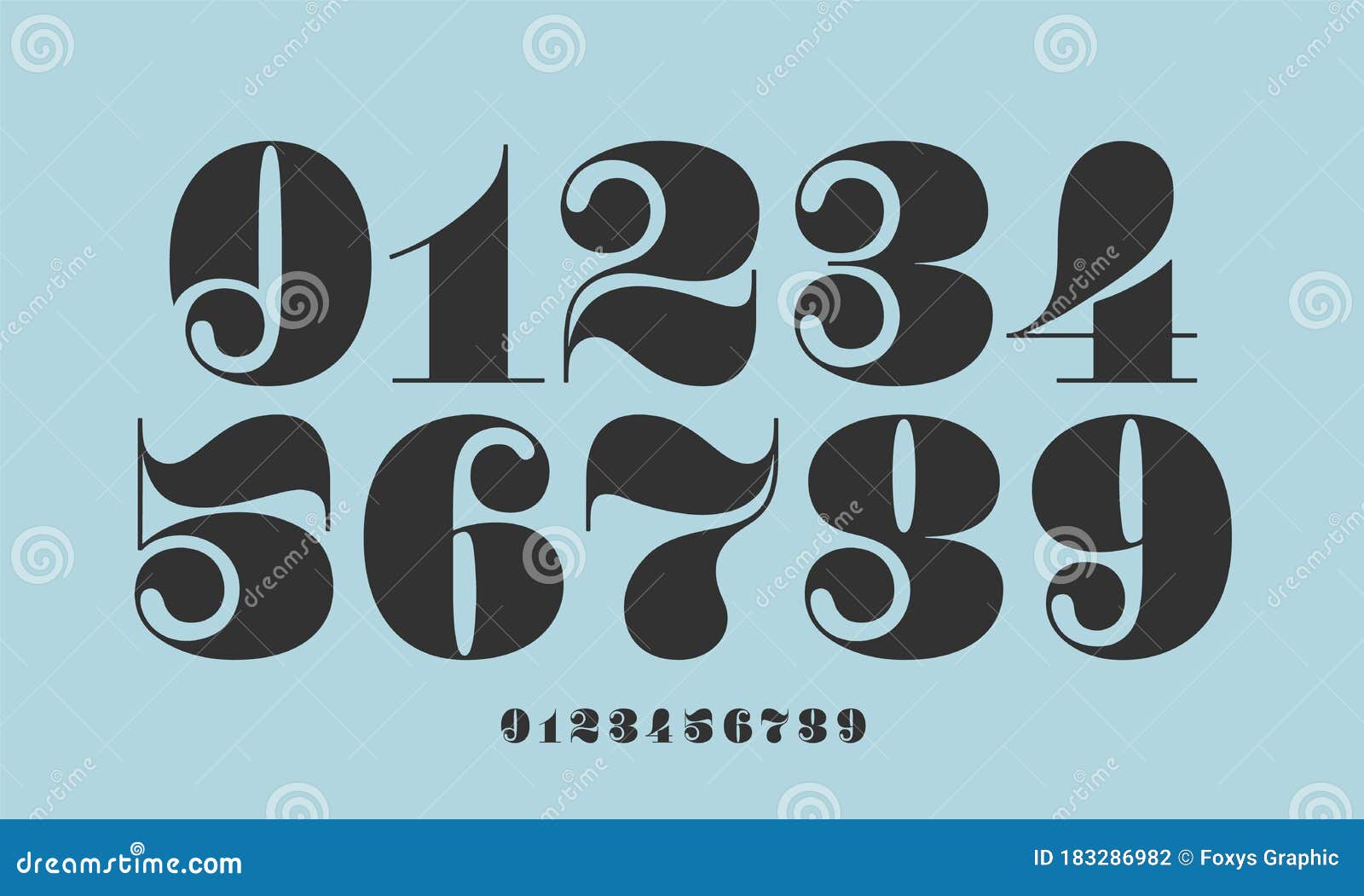 数字字体古典法文didot体系中的数字字体向量例证 插画包括有线路 投反对票 装饰 典雅