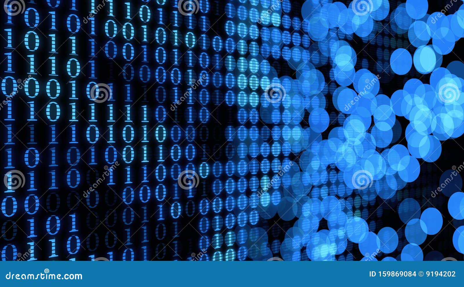 数字蓝色背景，数字0和1计算机代码闪烁抽象计算机库存例证. 插画包括有 