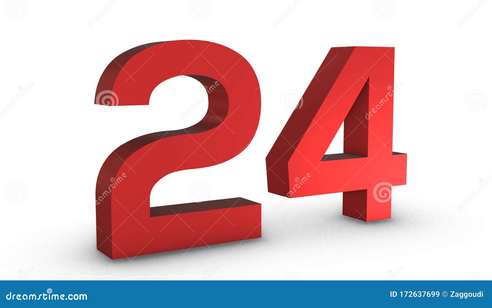 数字24 24白色背景上突显的红色符号3d渲染库存例证 插画包括有图象 回报 艺术 计算