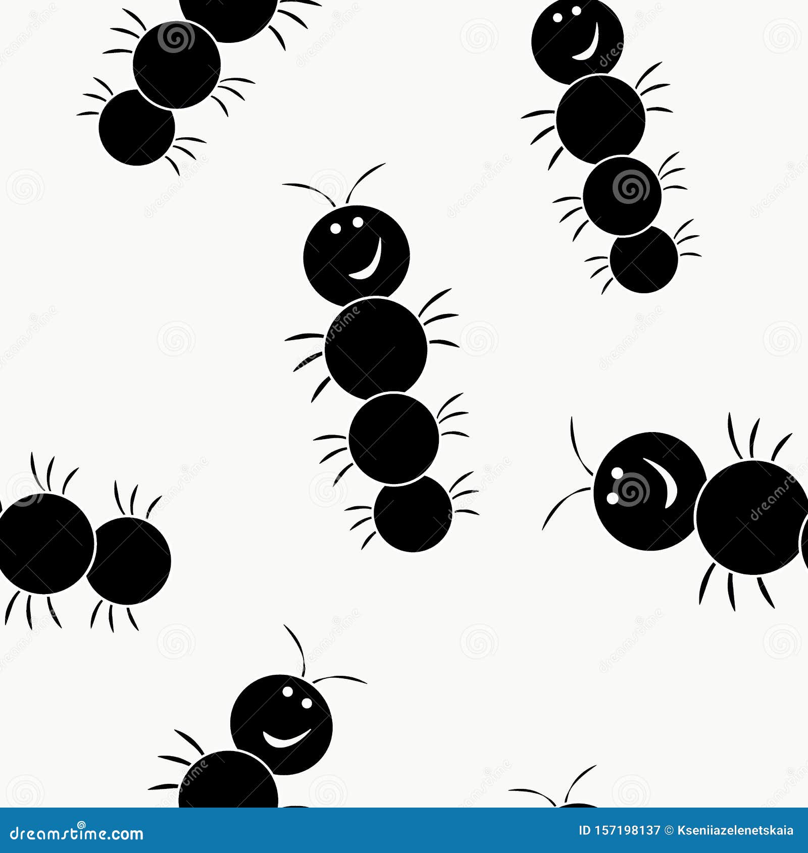 用微笑快乐的漫画昆虫卡特彼勒 Caterpillar 马陆的无缝模式 重复花园黑速写向量例证 插画包括有 用微笑快乐的漫画昆虫卡特彼勒 Caterpillar 马陆的无缝模式 重复花园黑速写向量例证 插画包括有