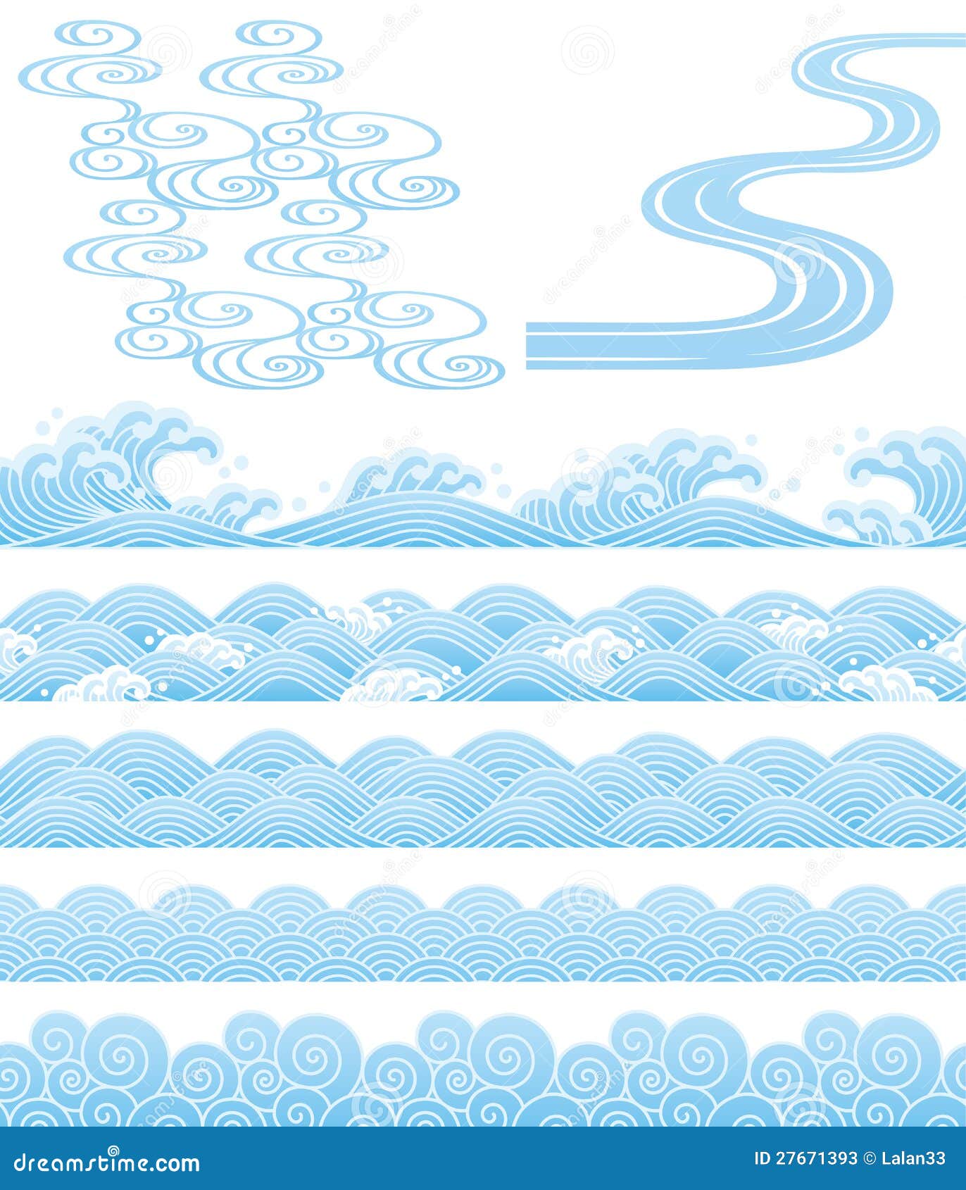 日本传统wavess 向量例证 插画包括有 日本传统wavess 向量例证 插画包括有