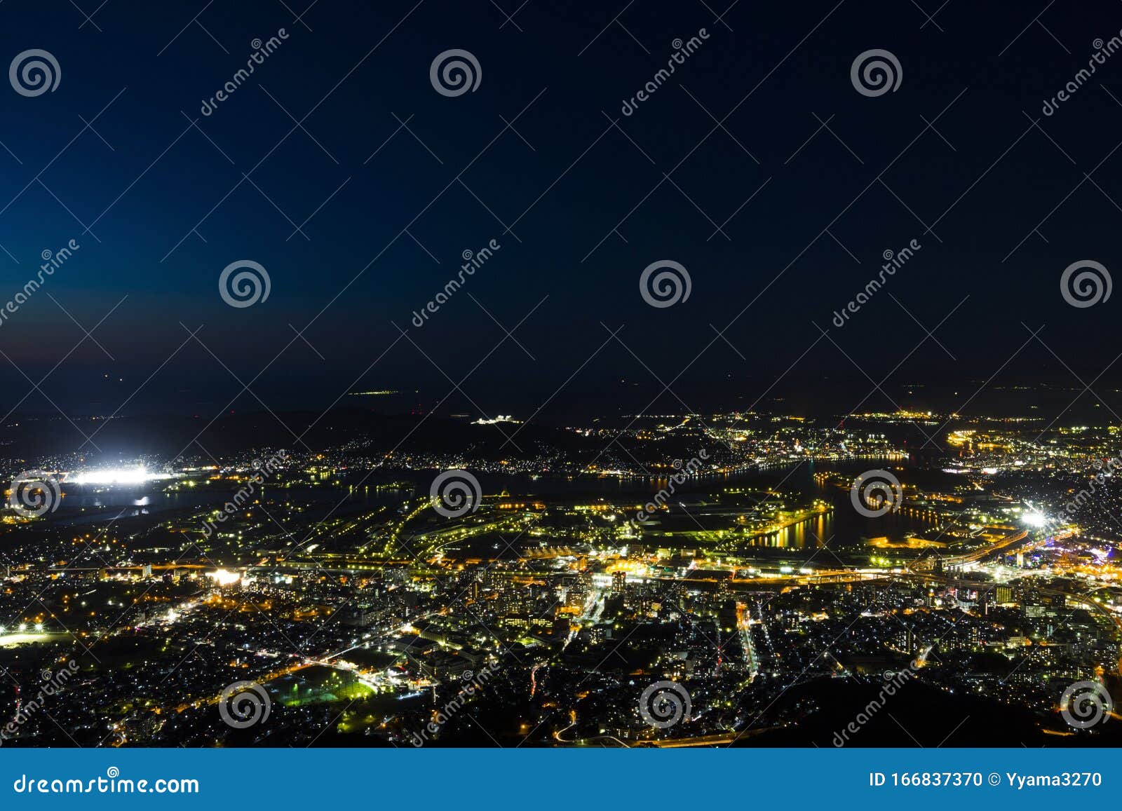 日本北九州市夜景库存照片 图片包括有日本北九州市夜景