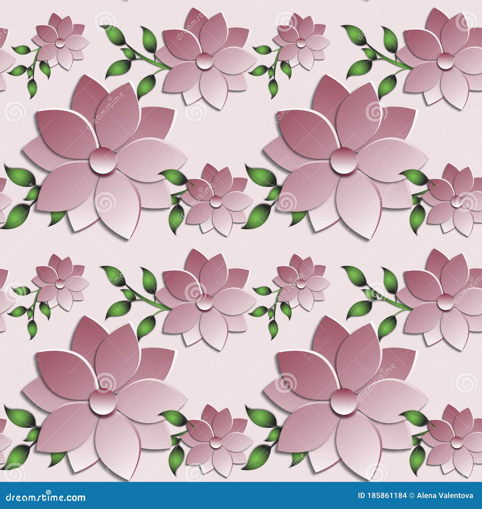 日本樱花形状的塑料花3d背景库存例证 插画包括有樱桃 形状 东方 无缝 春天 例证