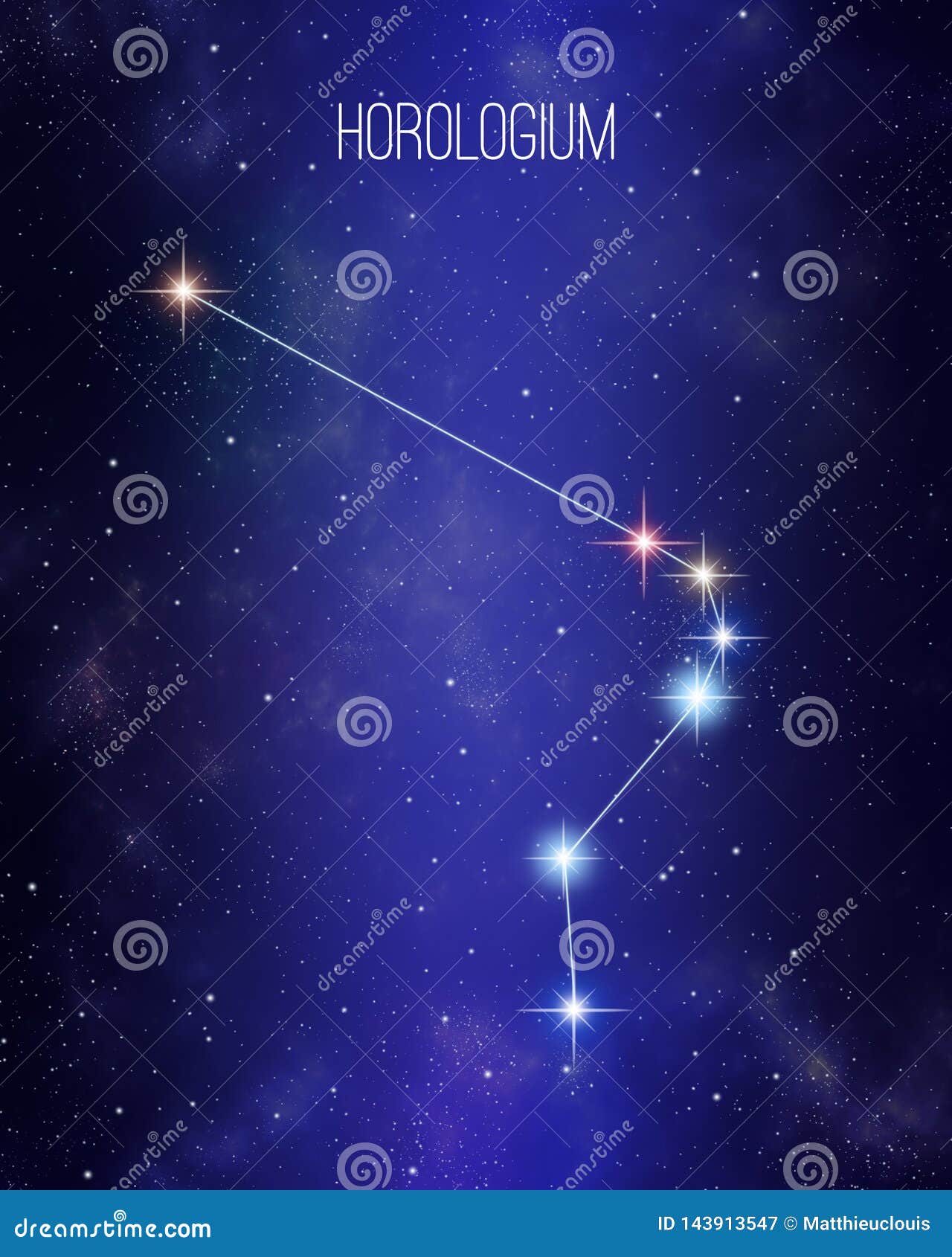 时钟座在满天星斗的空间背景的时钟星座地图r 库存例证 插画包括有 时钟座在满天星斗的空间背景的时钟星座地图r 库存例证 插画包括有