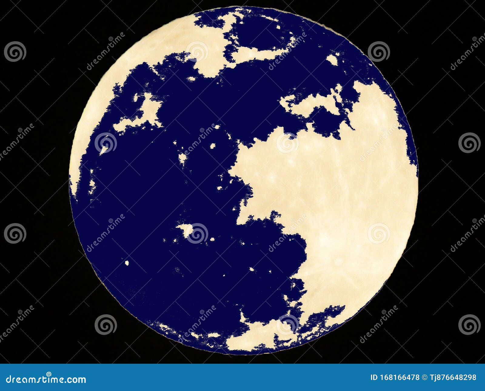 明黄星大蓝天蓝斑满月 地球 环保 行星 宇宙库存照片 图片包括有满月 地球 环保 行星 宇宙