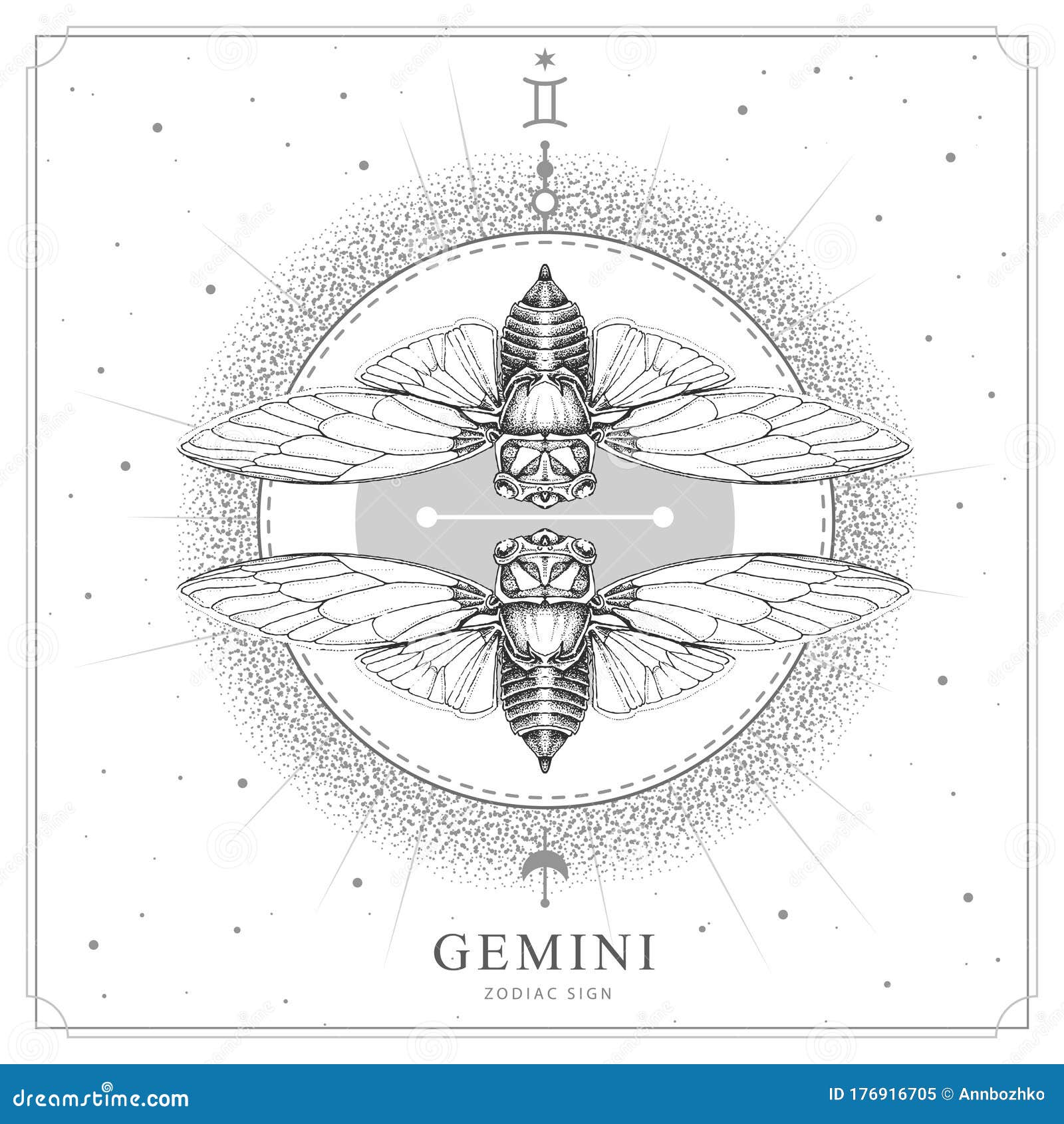 星座星座现代魔法巫术卡逼真的手绘蝴蝶或蝉插图向量例证 插画包括有昆虫 艺术 现代 图画 星座星座现代魔法巫术卡逼真的手绘蝴蝶或蝉插图向量例证 插画包括有昆虫 艺术 现代 图画