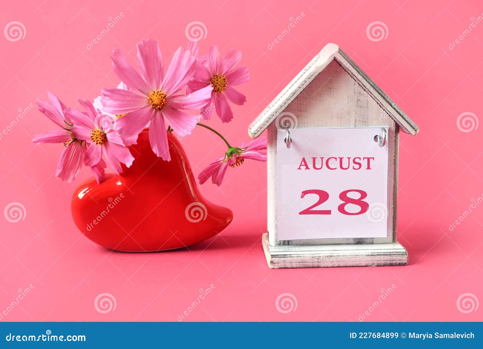 8月28日日历 8月的英文名是28 一杯茶本 一束粉红花库存图片 图片包括有背包 玻璃