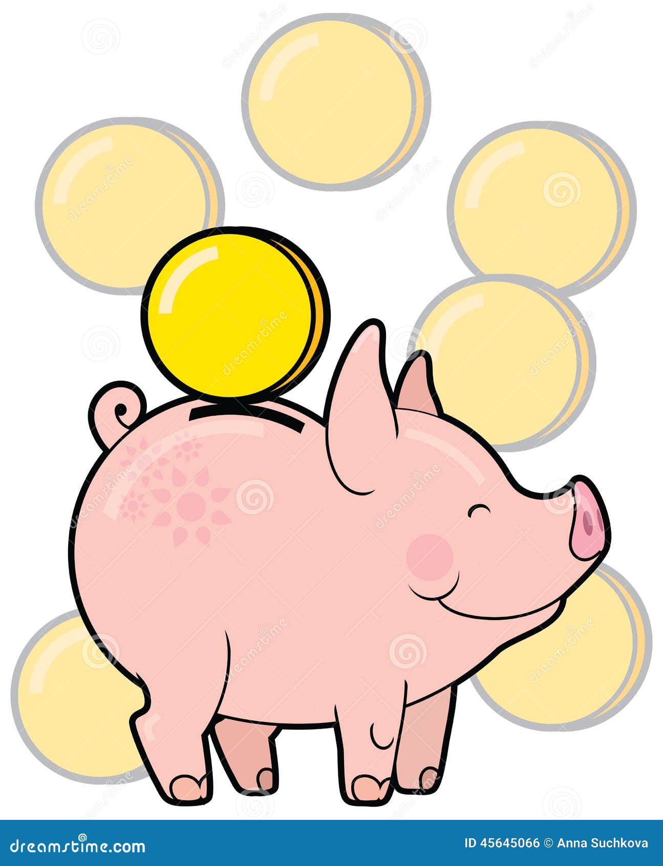 3D illustration golden piggy bank 10851854 PNG