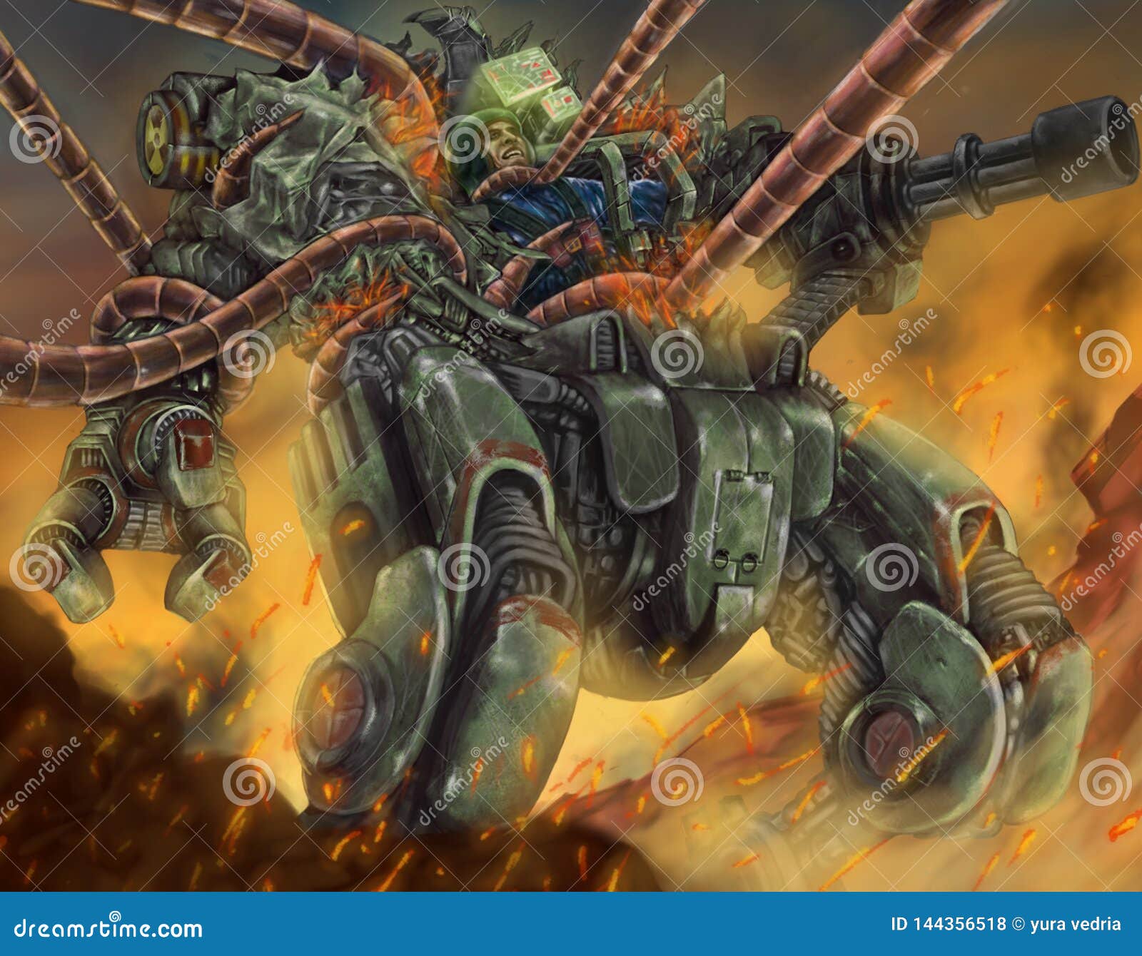 残酷世界大战机器人人对机器库存例证 插画包括有残酷世界大战机器人人对机器