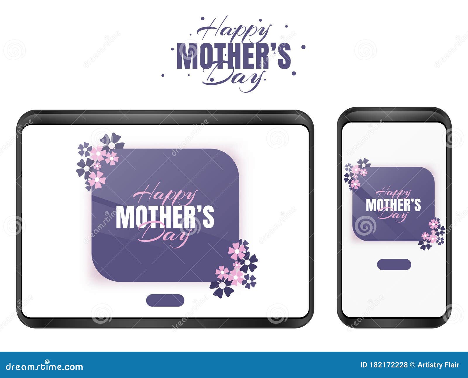 母亲节快乐 移动壁纸屏幕 Pc和笔记本电脑壁纸或网络设计概念 在母亲节中 都有美丽的向量例证 插画包括有高雅 女性