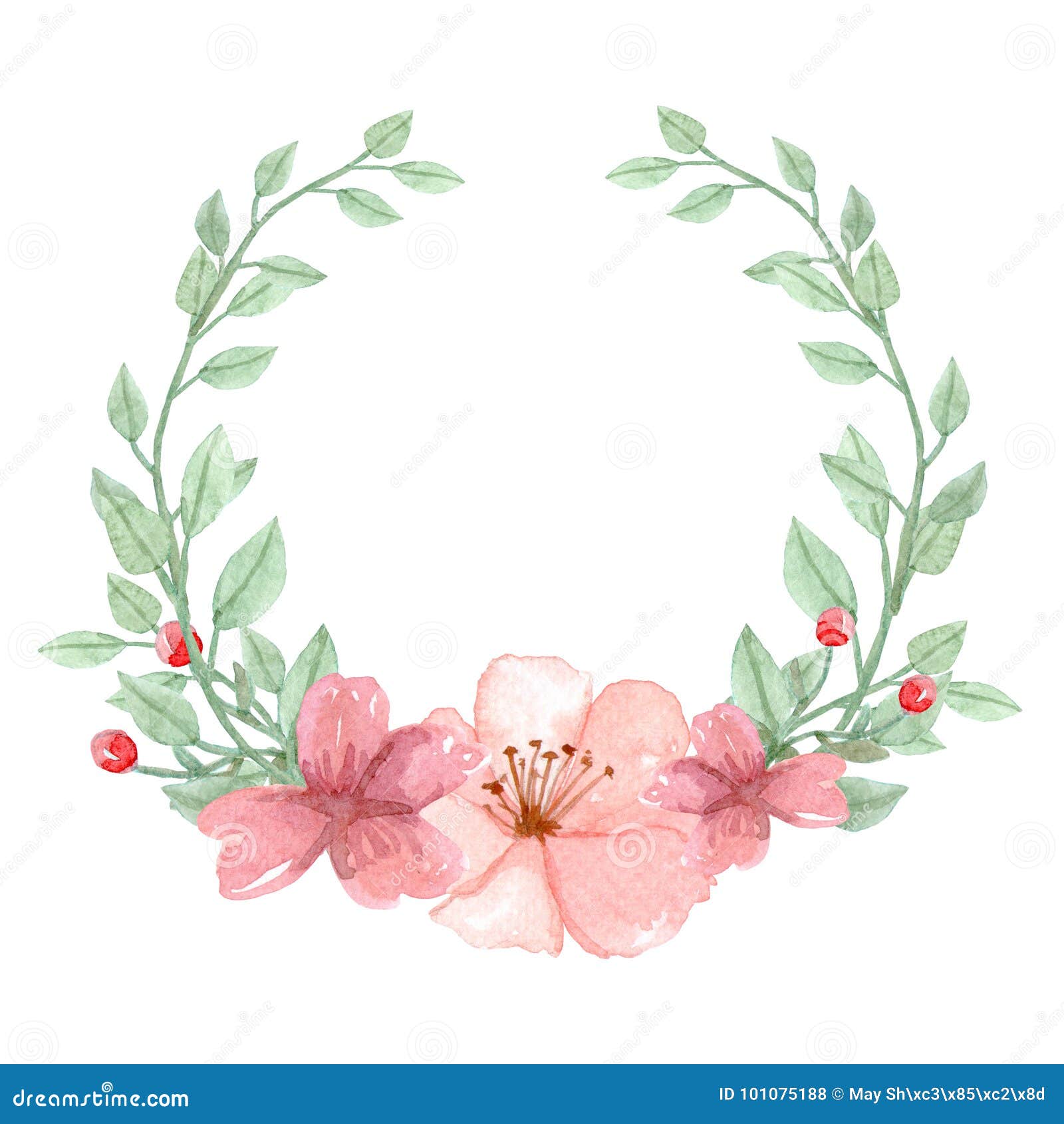 水彩花背景 花卉框架库存例证 插画包括有本质 看板卡 装饰品 背包 设计 粉红色 装饰