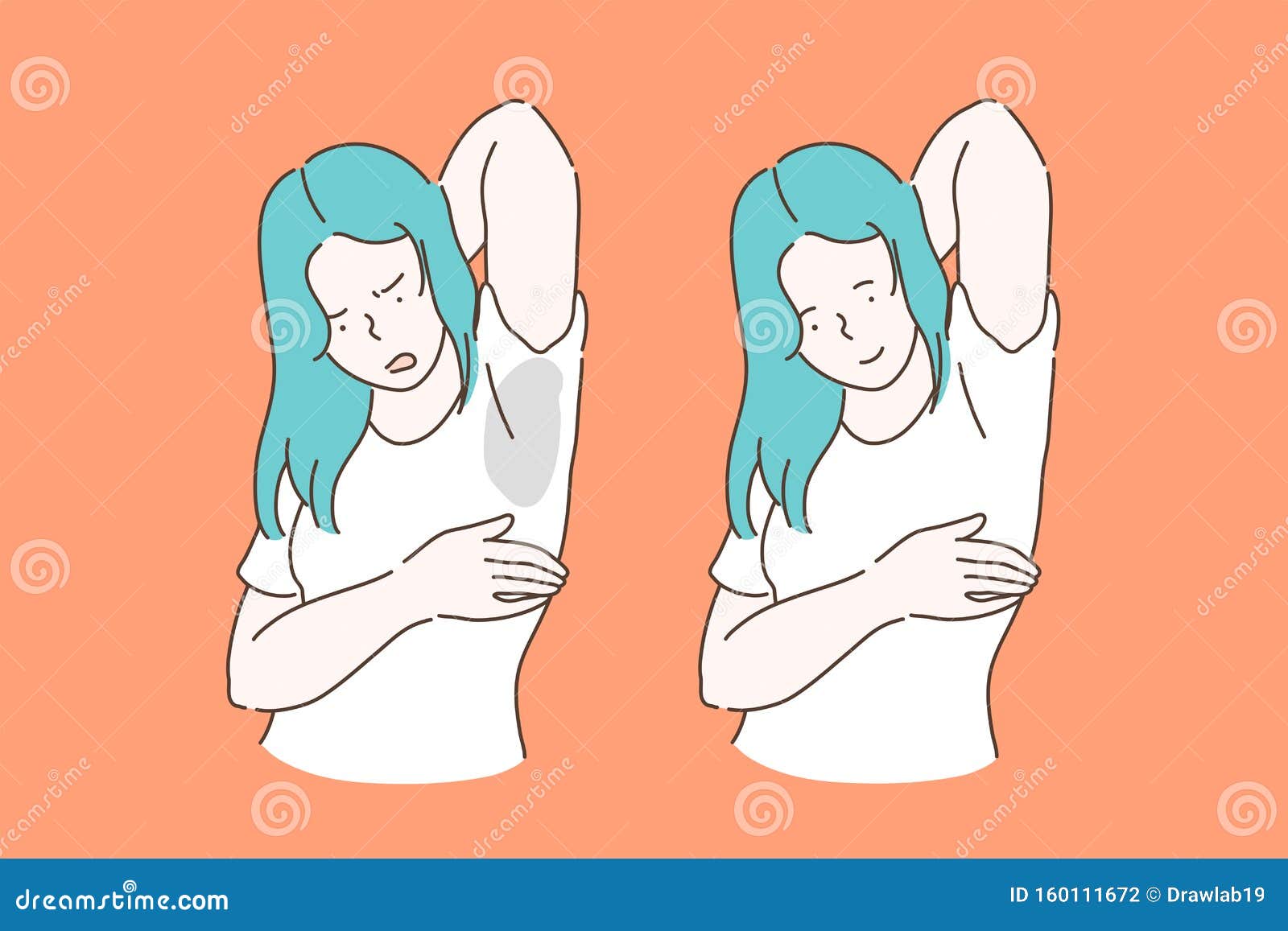 汗液 多汗症 卫生概念向量例证 插画包括有女孩 皮肤 憎恶 不适 人们 卫生学 军械士 汗液 多汗症 卫生概念向量例证 插画包括有女孩 皮肤 憎恶 不适 人们 卫生学 军械士