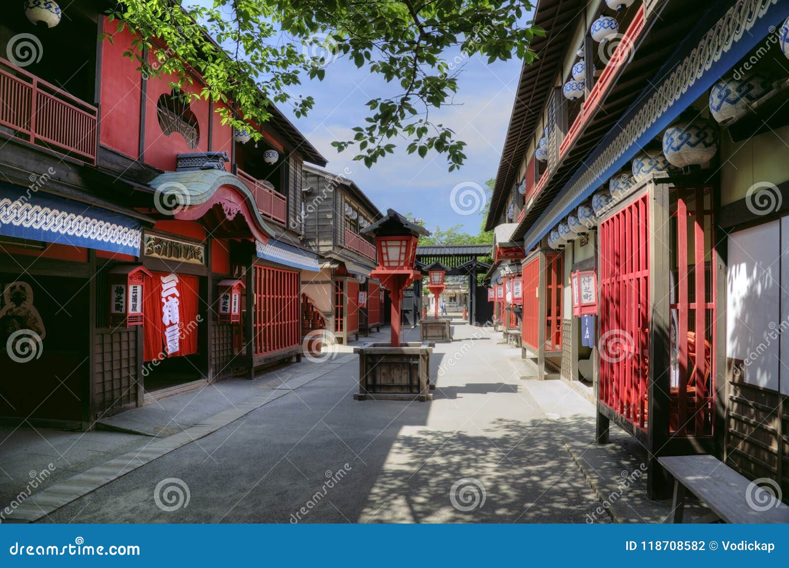 江户时代红灯区吉原街道 日本图库摄影片 图片包括有地区 抽象 历史 壮丽的场面 黑暗 重建