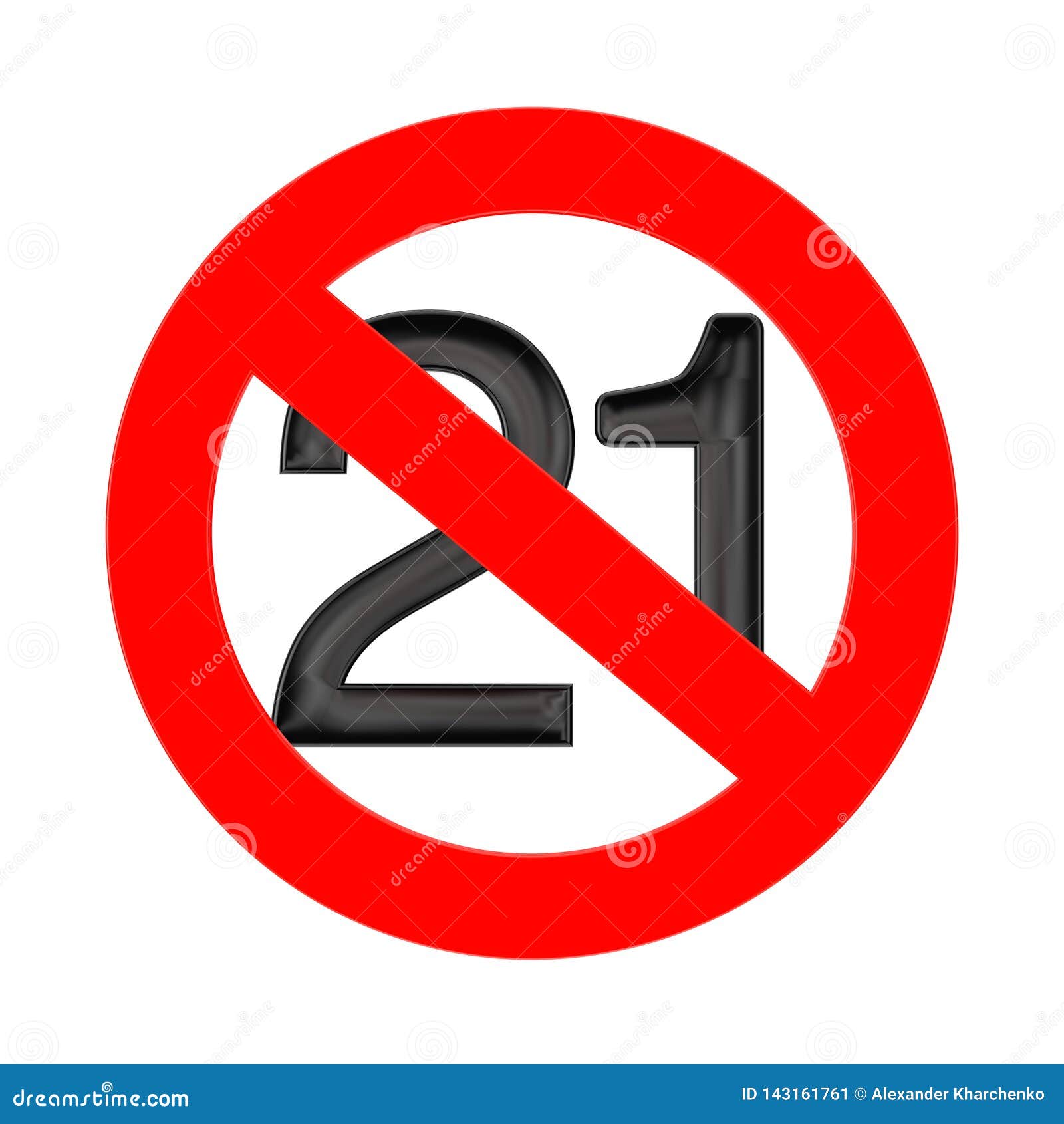 没有21岁概念在二十一年以下禁止标志3d 库存例证 插画包括有超过 法律 戏院 被攻击的
