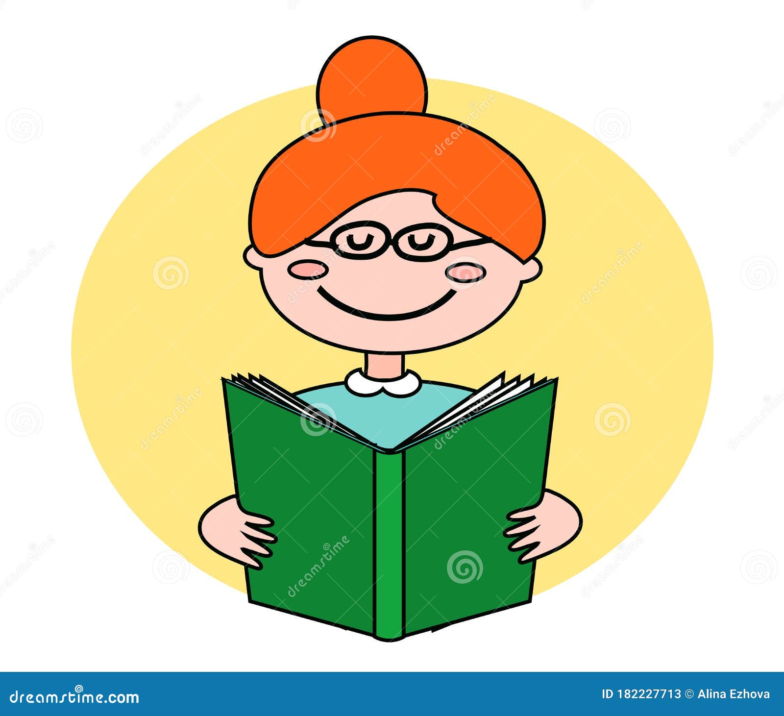 漂亮女人正在看书卡通矢量向量例证 插画包括有设计 愉快 教师 认知 字符 相当 女孩