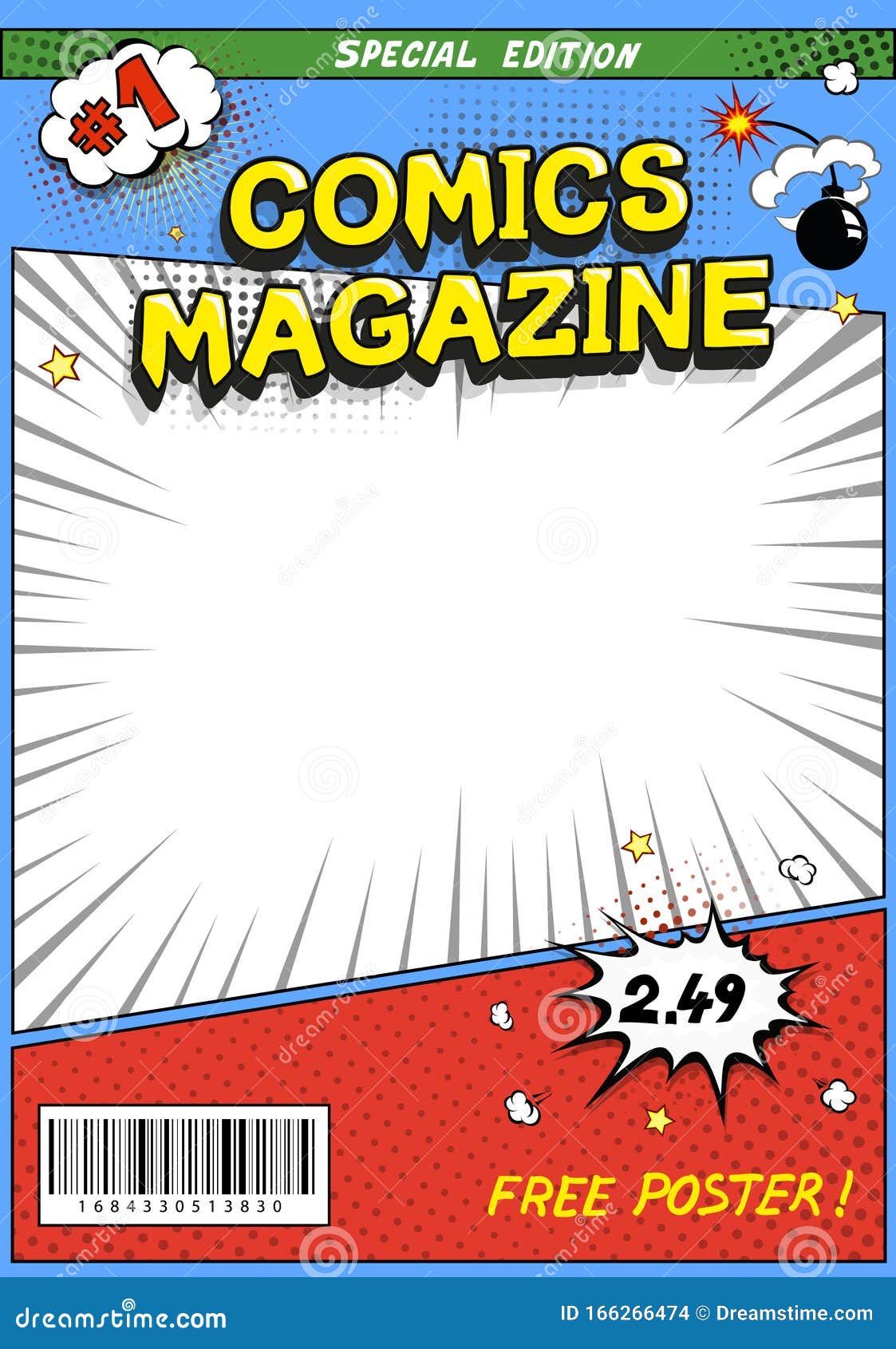 漫画书封面漫画杂志模板 矢量图插图向量例证 插画包括有杂志 动画片 减速火箭 自由 设计 漫画书封面漫画杂志模板 矢量图插图向量例证 插画包括有杂志 动画片 减速火箭 自由 设计