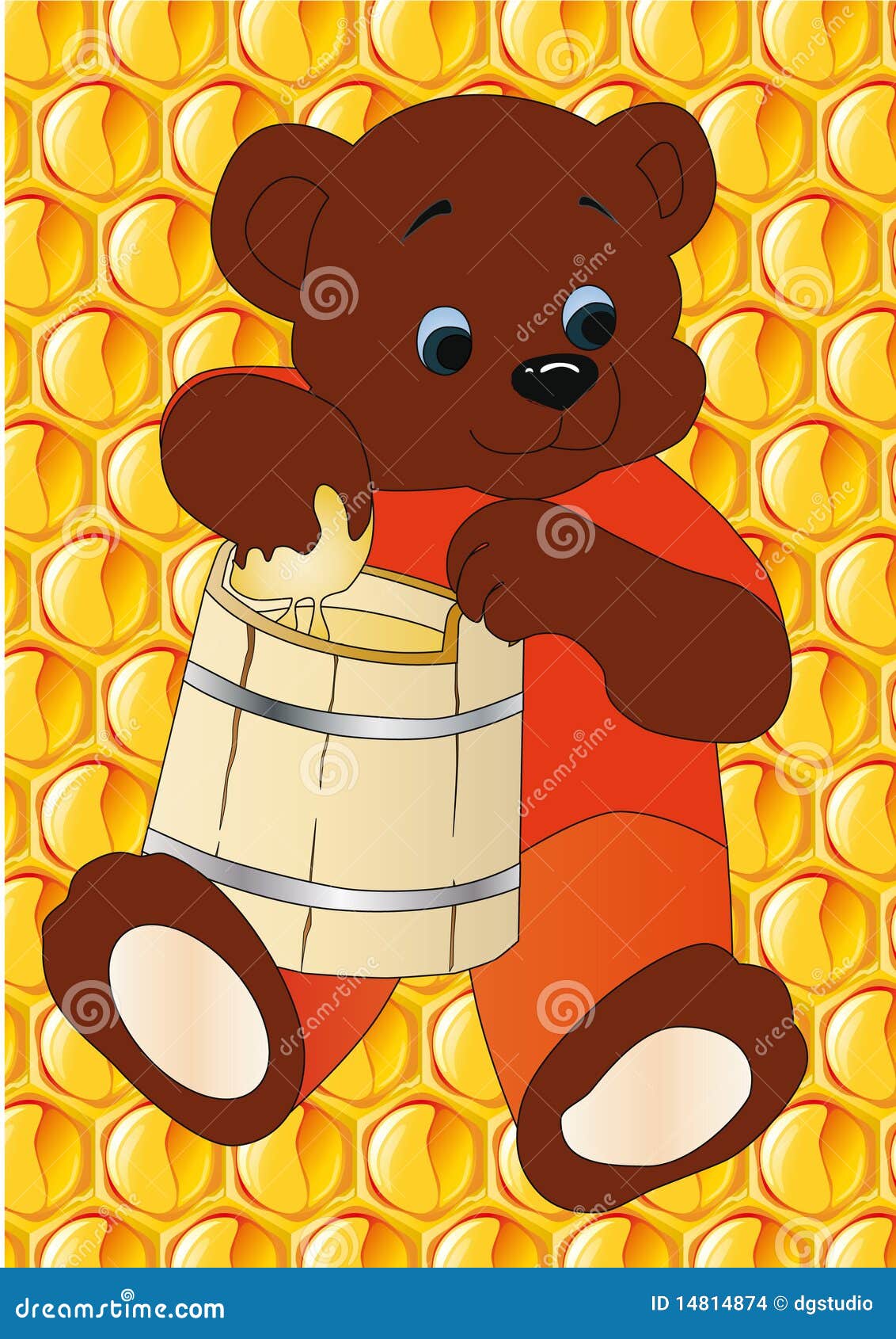 熊蜂蜜向量例证 插画包括有熊蜂蜜