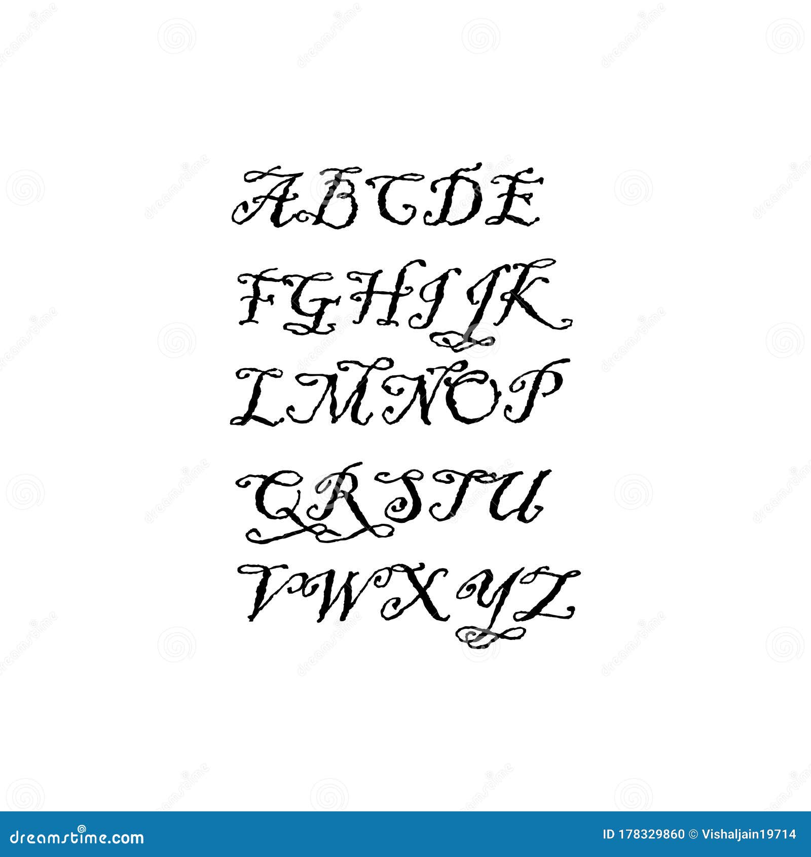 现代字母毛笔手写墨迹英语字母现代书法字体孤立矢量字母库存例证 插画包括有装饰 大刀 现代字母毛笔手写墨迹英语字母现代书法字体孤立矢量字母库存例证 插画包括有装饰 大刀