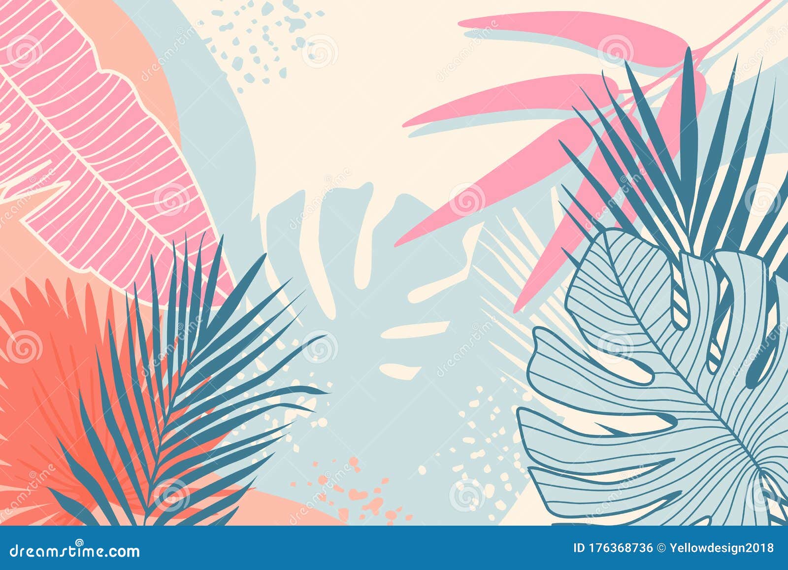 现代热带背景丛林植物自然背景夏棕叶壁纸库存例证 插画包括有现代热带背景 夏棕叶壁纸 丛林植物自然背景