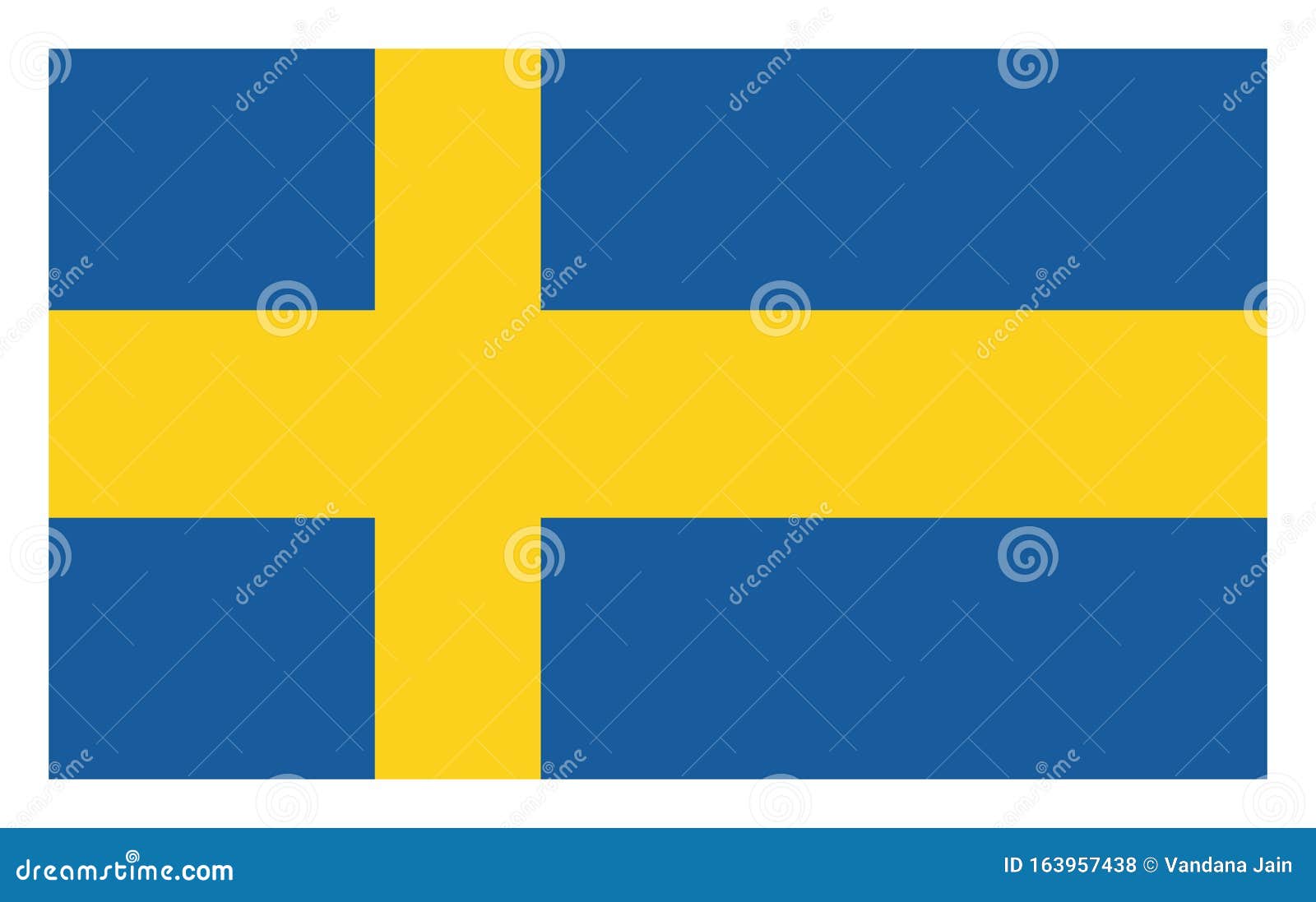 瑞典国旗向量例证 插画包括有传统上 瑞典 表示 标志 金子 蓝色 北欧人 基督教